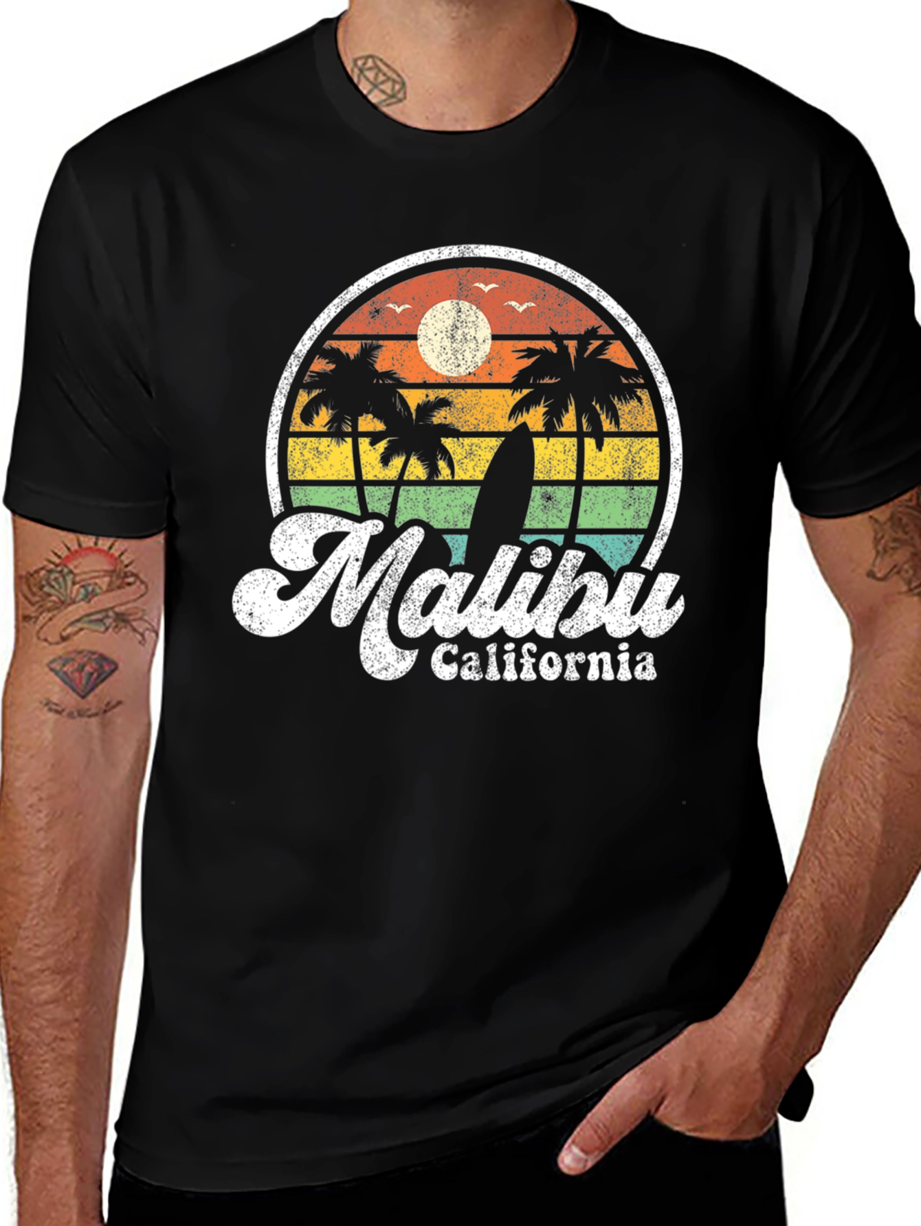 Malibu California Retro Graphic T-Shirt