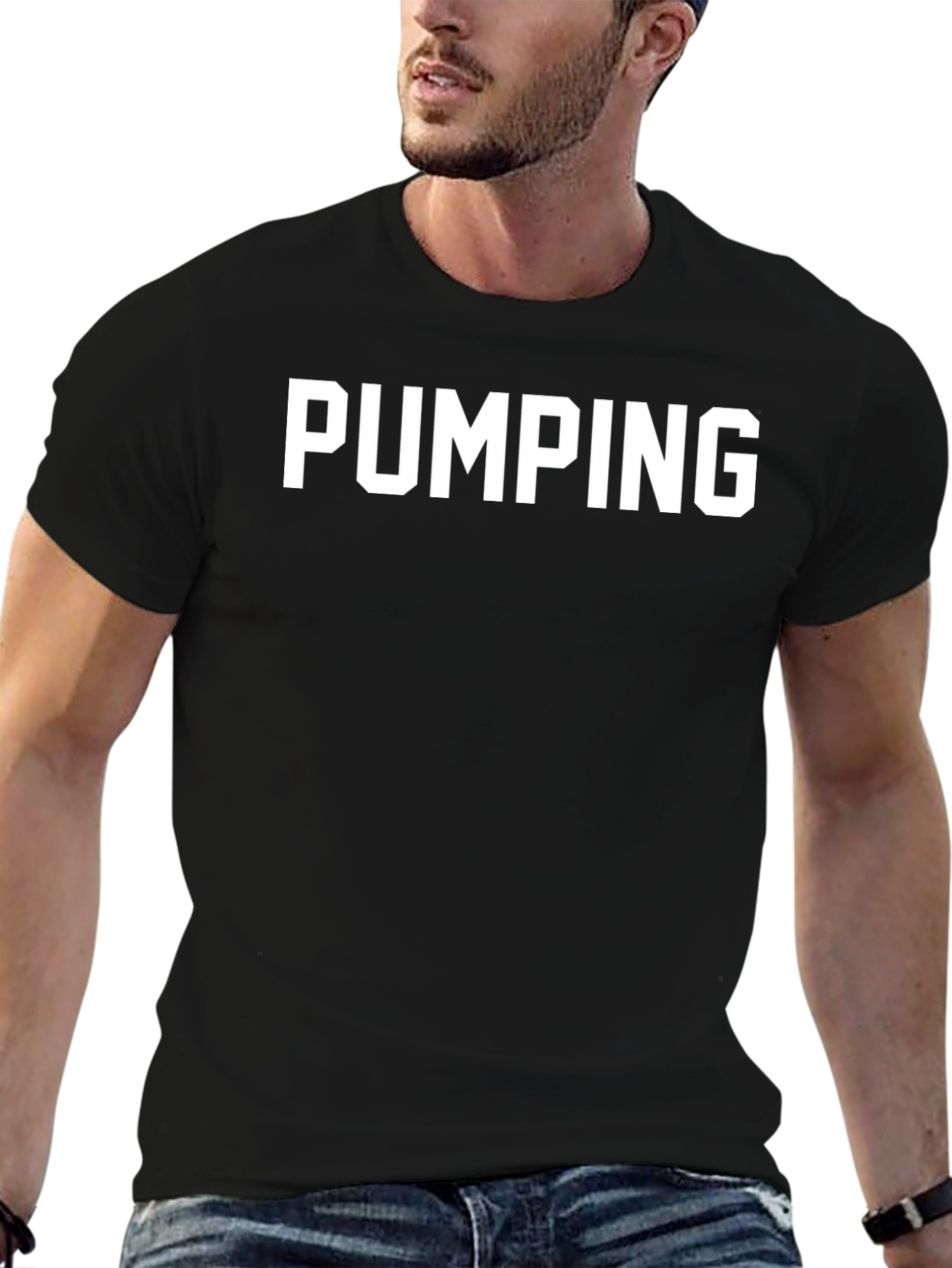 Pumping Black T-Shirt - Gym Workout Apparel