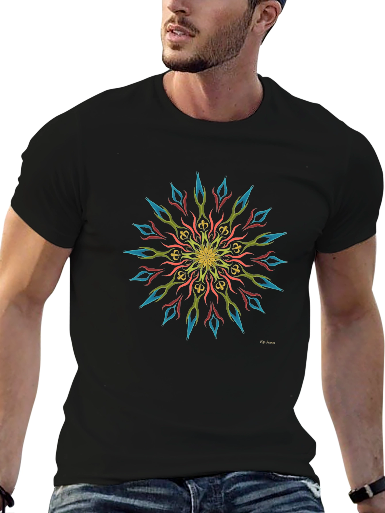 Abstract Mandala Graphic Tee - Modern Art T-Shirt