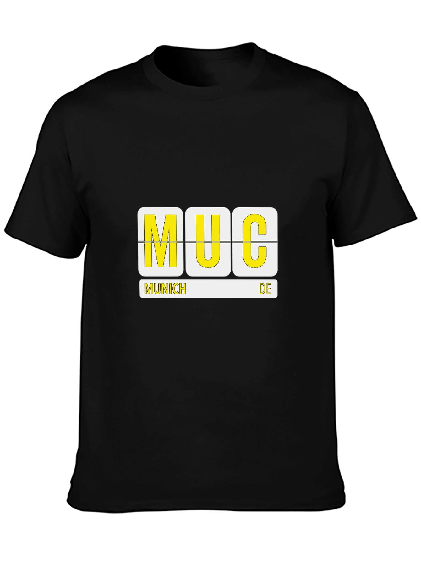 MUC Airport Code Black T-Shirt - Munich Germany