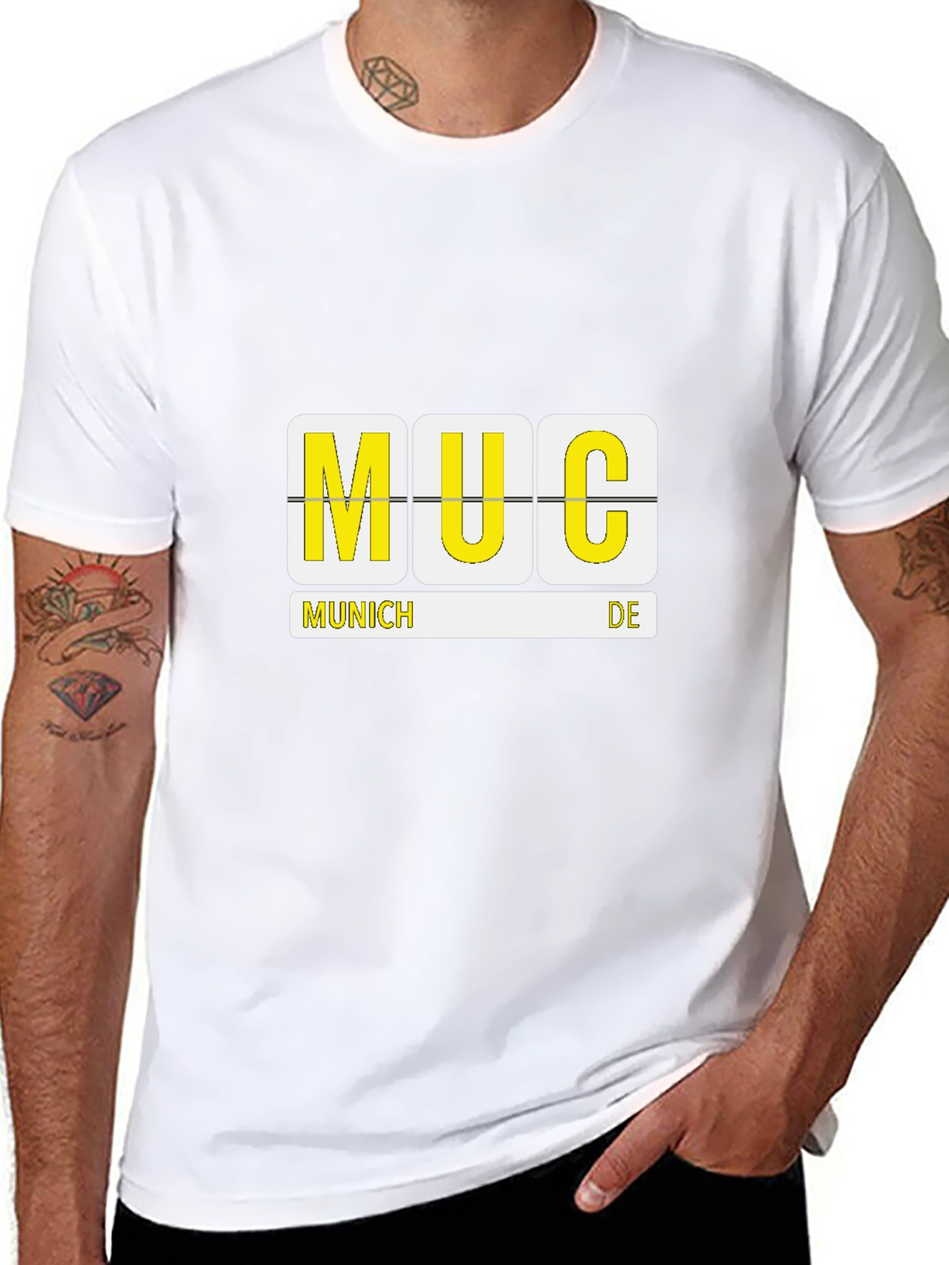 MUC Airport Code Black T-Shirt - Munich Germany