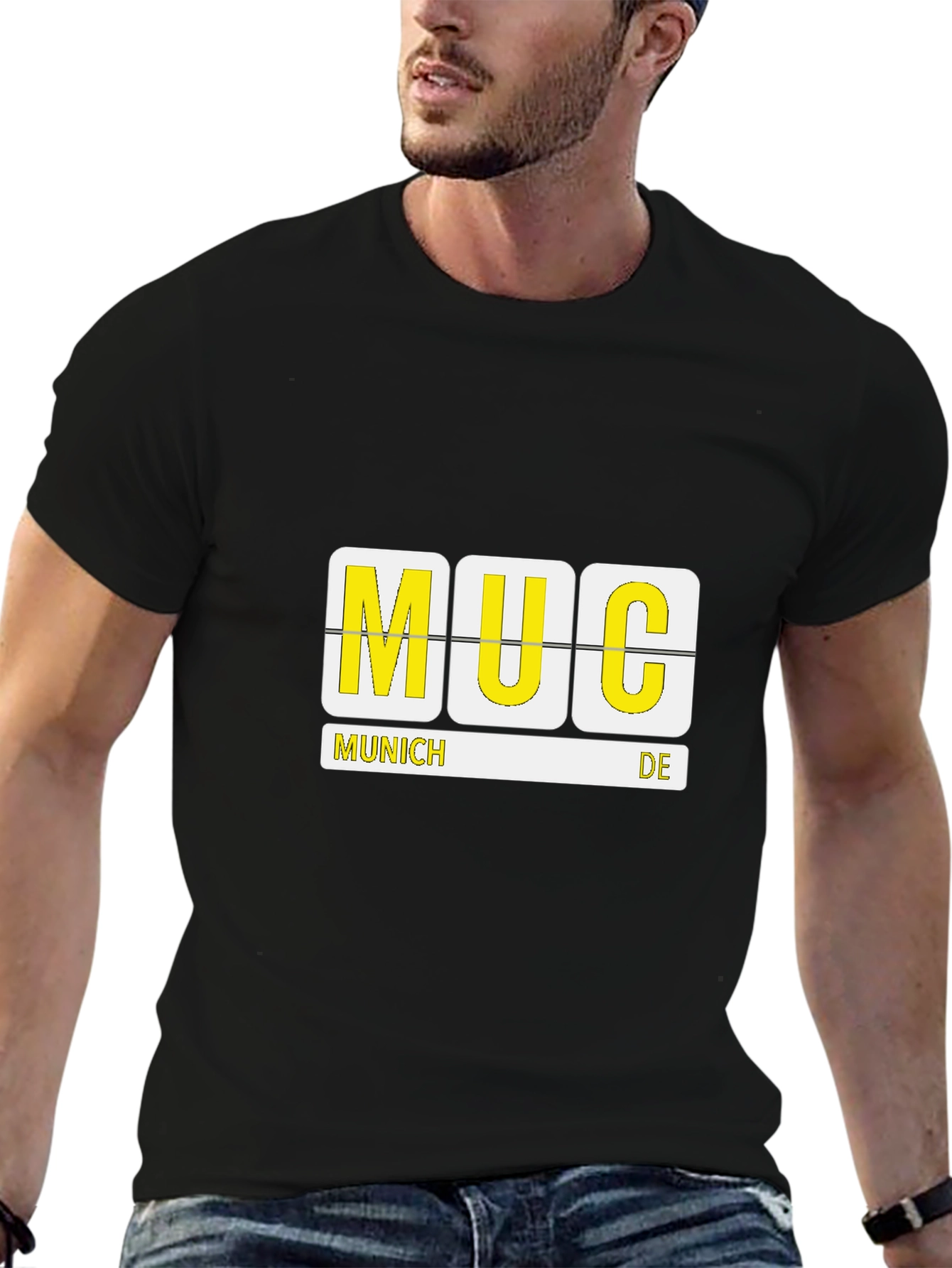 MUC Airport Code Black T-Shirt - Munich Germany