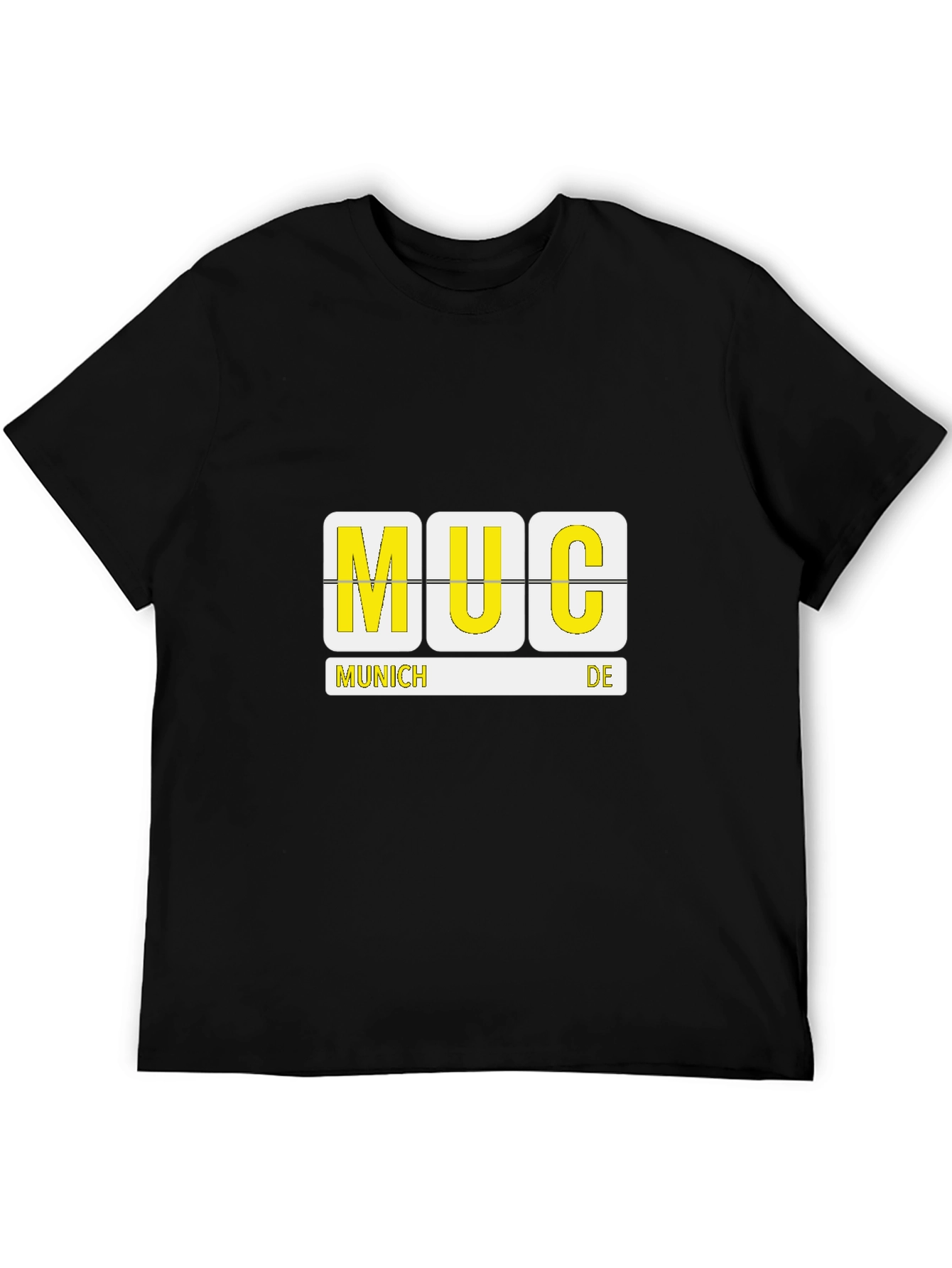 MUC Airport Code Black T-Shirt - Munich Germany
