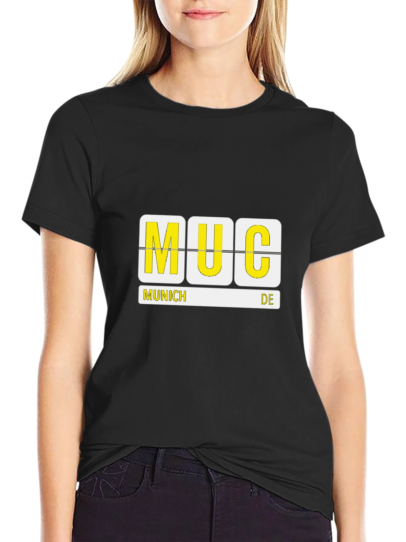 MUC Airport Code Black T-Shirt - Munich Germany