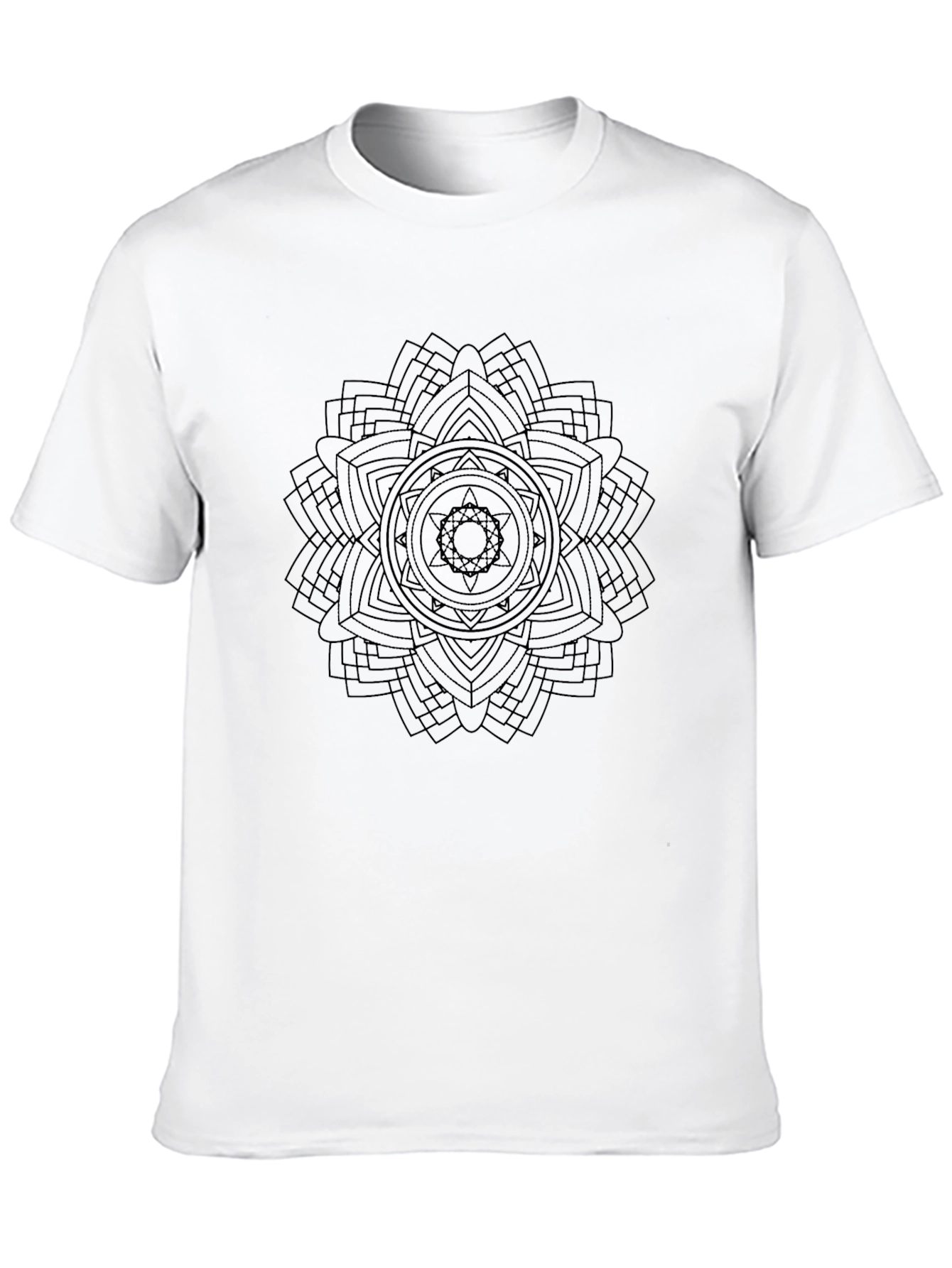 Mandala Graphic T-Shirt - Black Cotton Blend