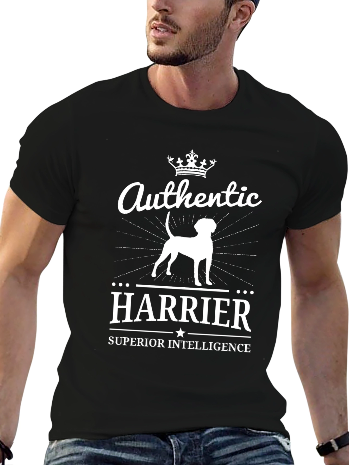 Authentic Harrier Dog T-Shirt - Superior Intelligence