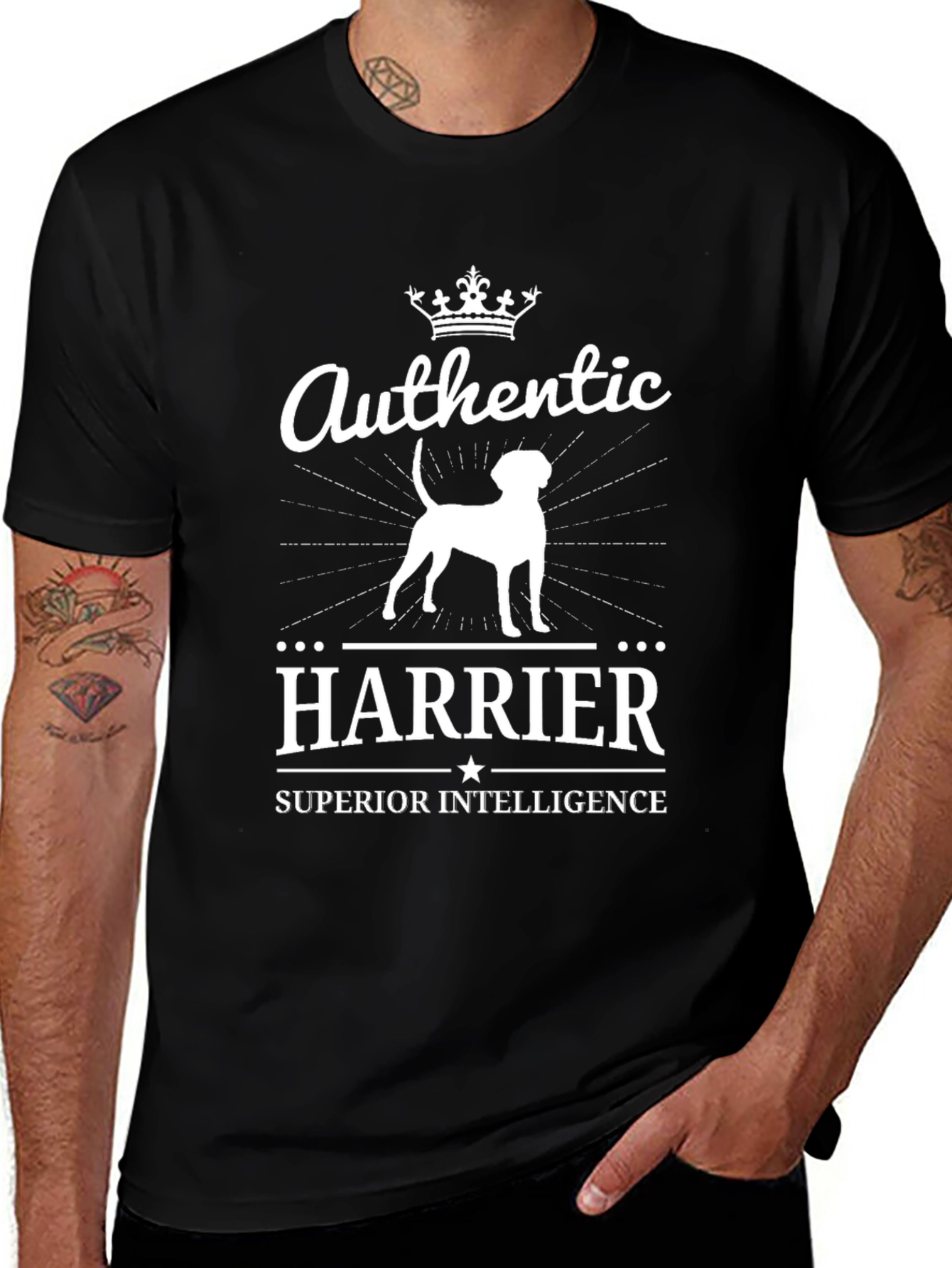 Authentic Harrier Dog T-Shirt - Superior Intelligence