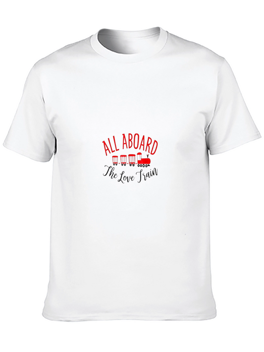 All Aboard the Love Train Black T-Shirt