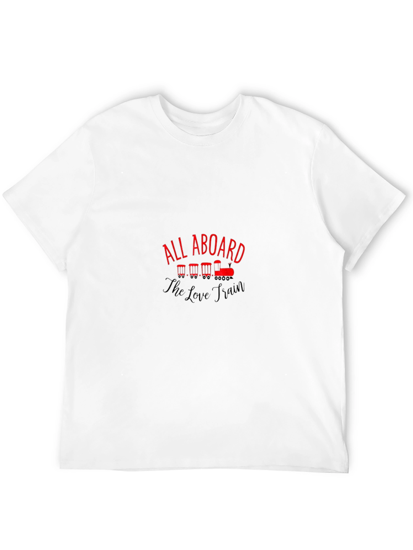 All Aboard the Love Train Black T-Shirt