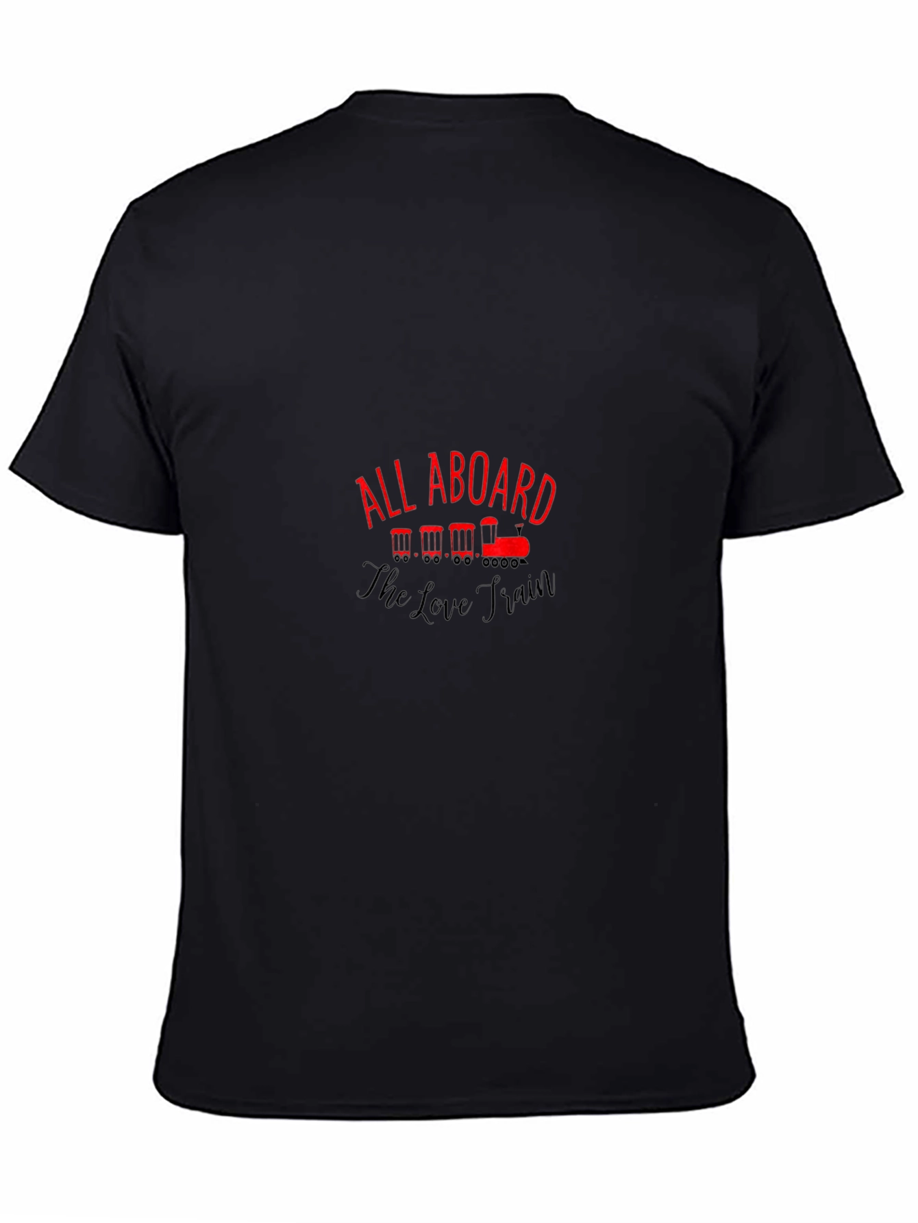 All Aboard the Love Train Black T-Shirt