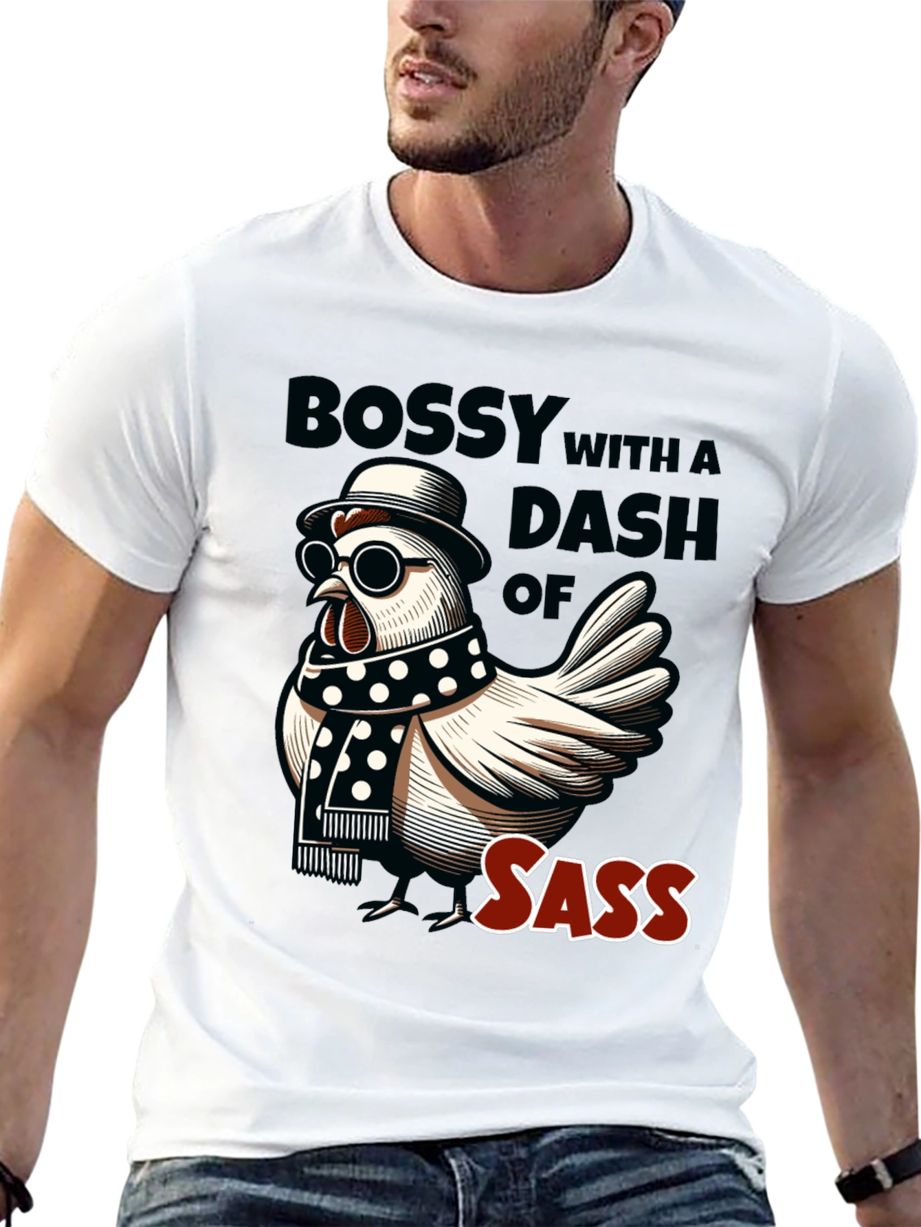 Bossy Sass Chicken Graphic Tee