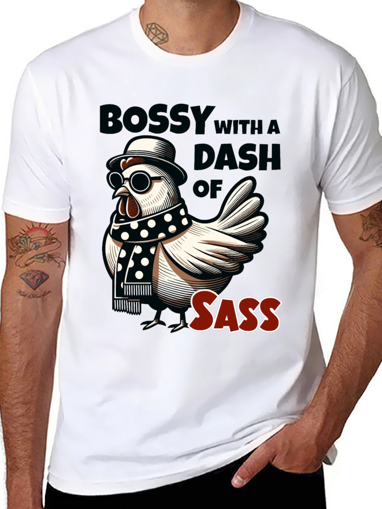 Bossy Sass Chicken Graphic Tee