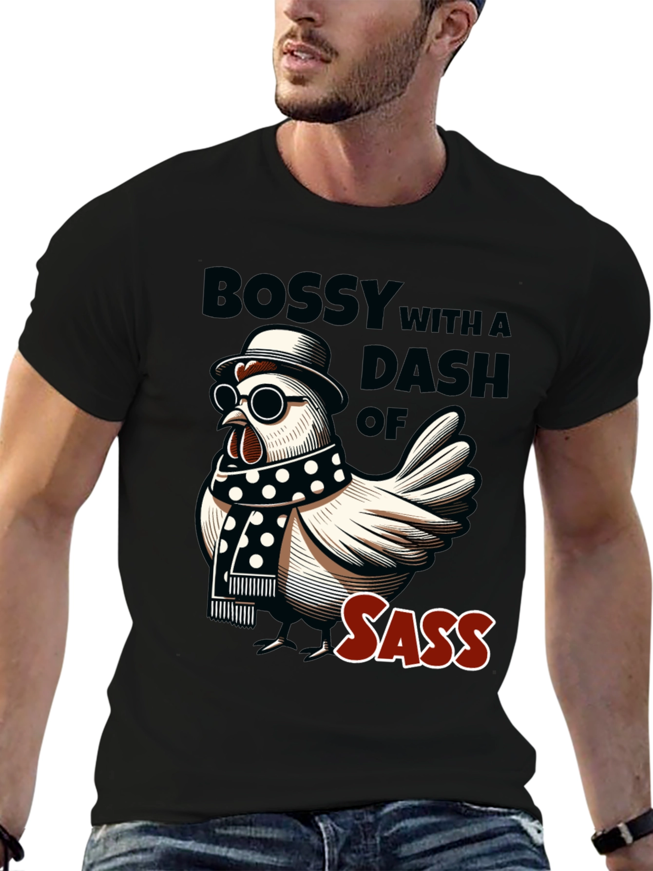 Bossy Sass Chicken Graphic Tee