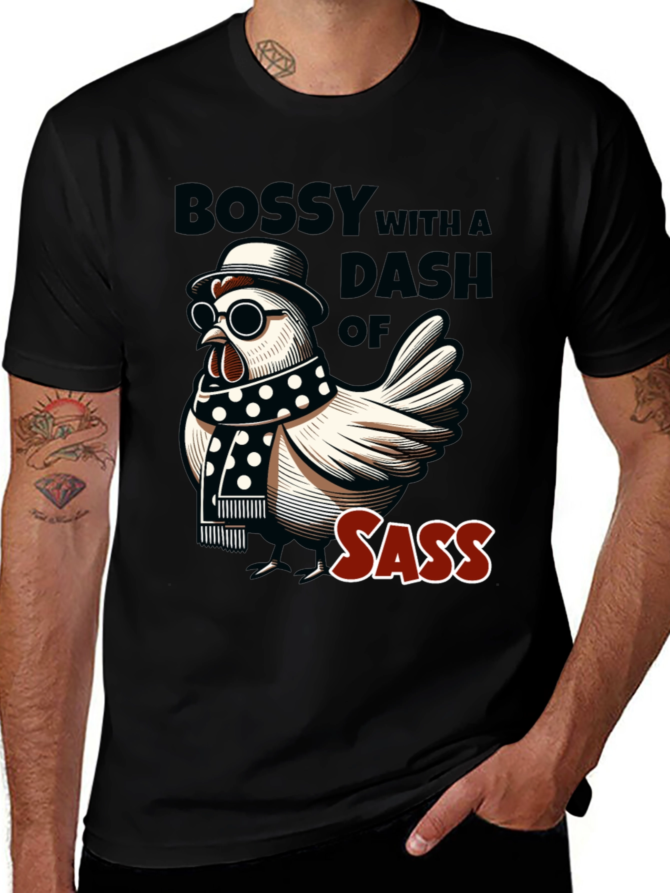 Bossy Sass Chicken Graphic Tee