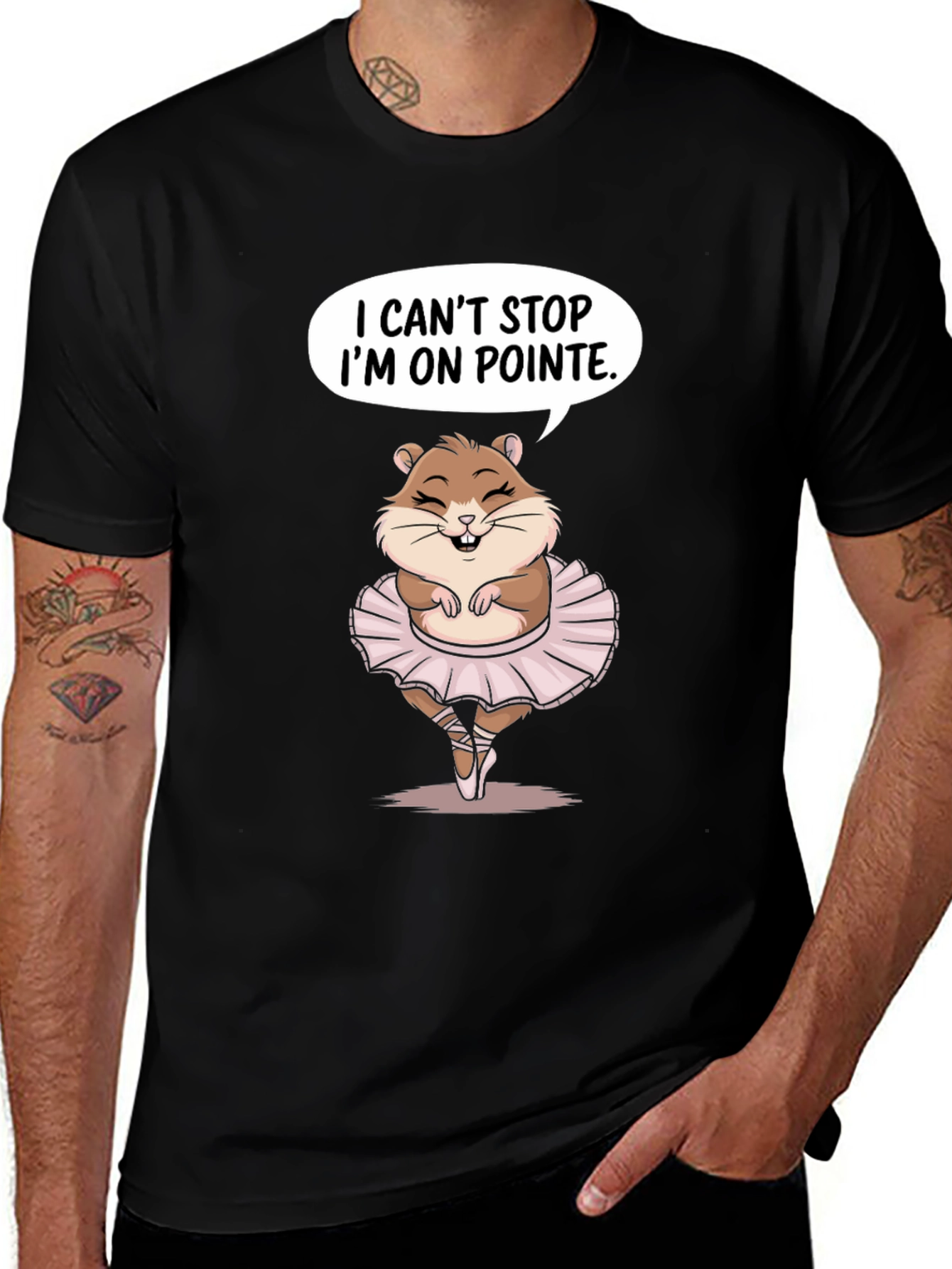 Ballet Hamster T-Shirt - I Cant Stop On Pointe