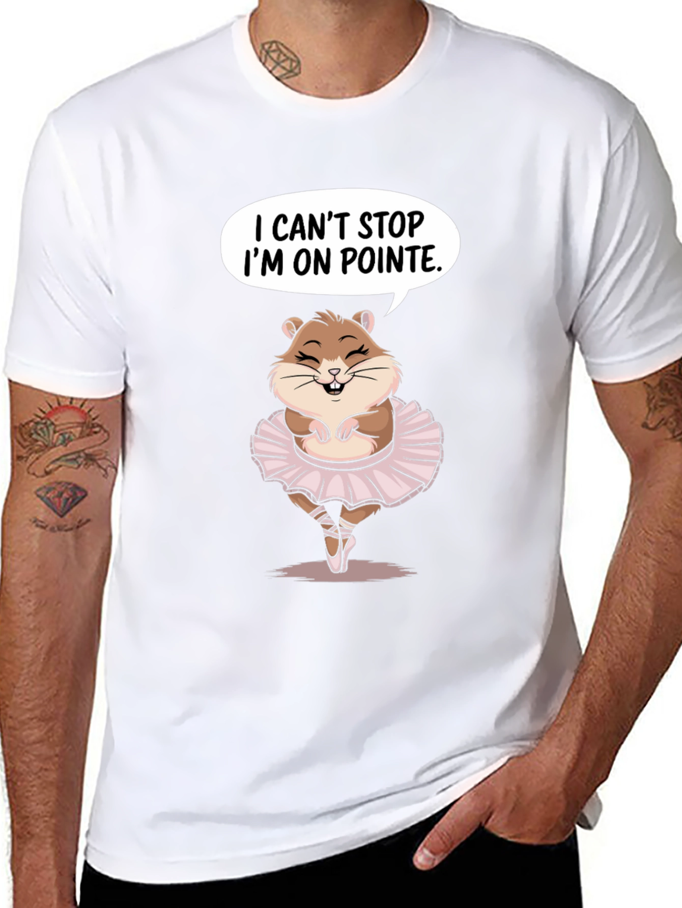 Ballet Hamster T-Shirt - I Cant Stop On Pointe