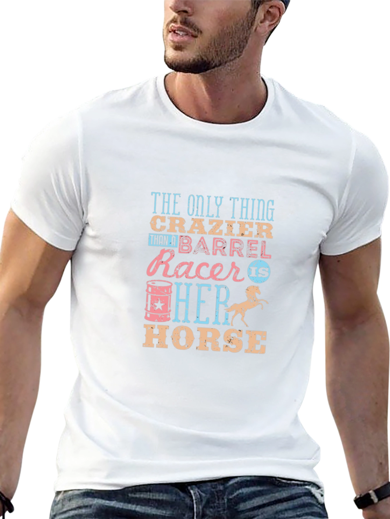Crazy Barrel Racer T-Shirt - Horse Riding Tee
