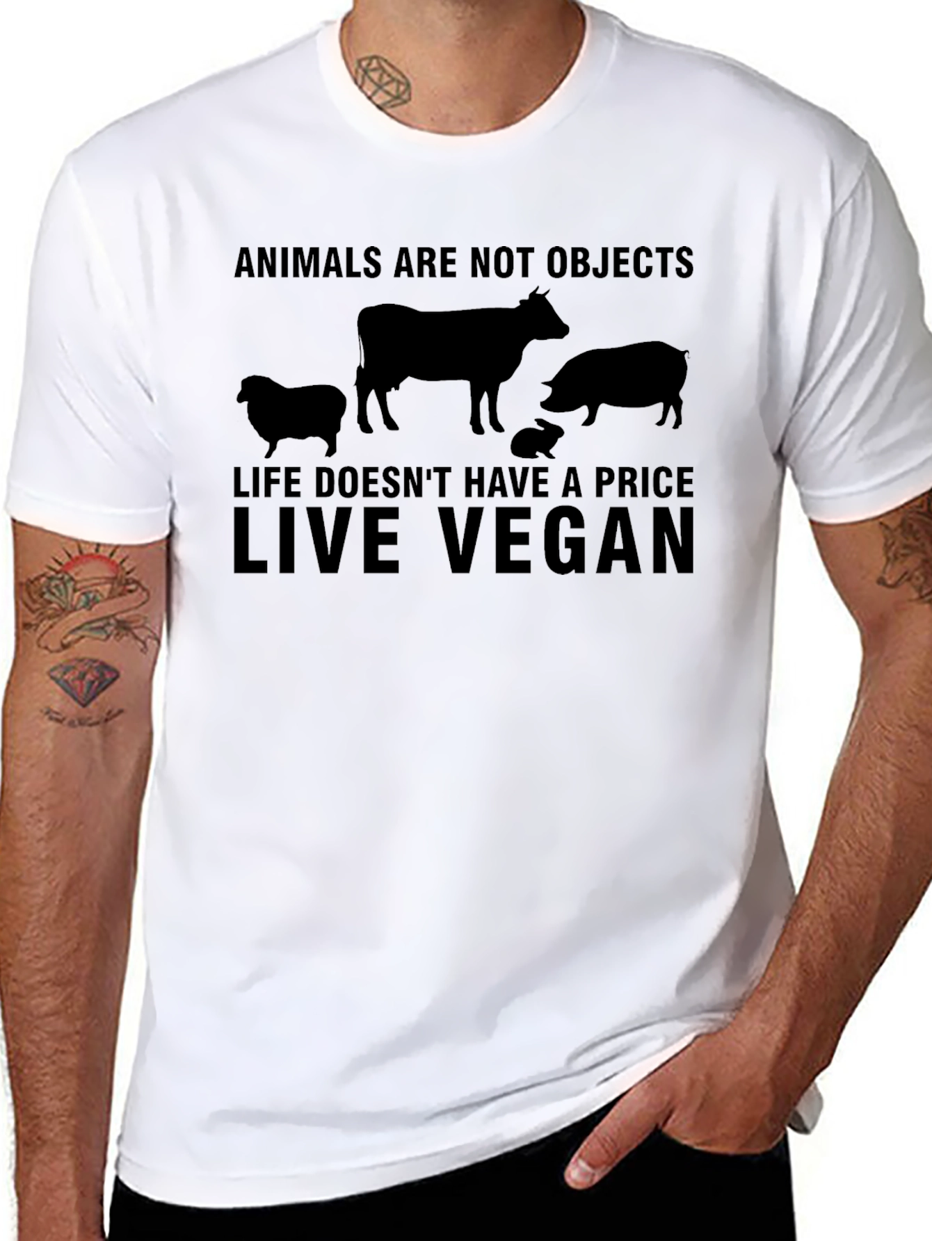 Vegan Life T-Shirt - Animals Are Not Objects