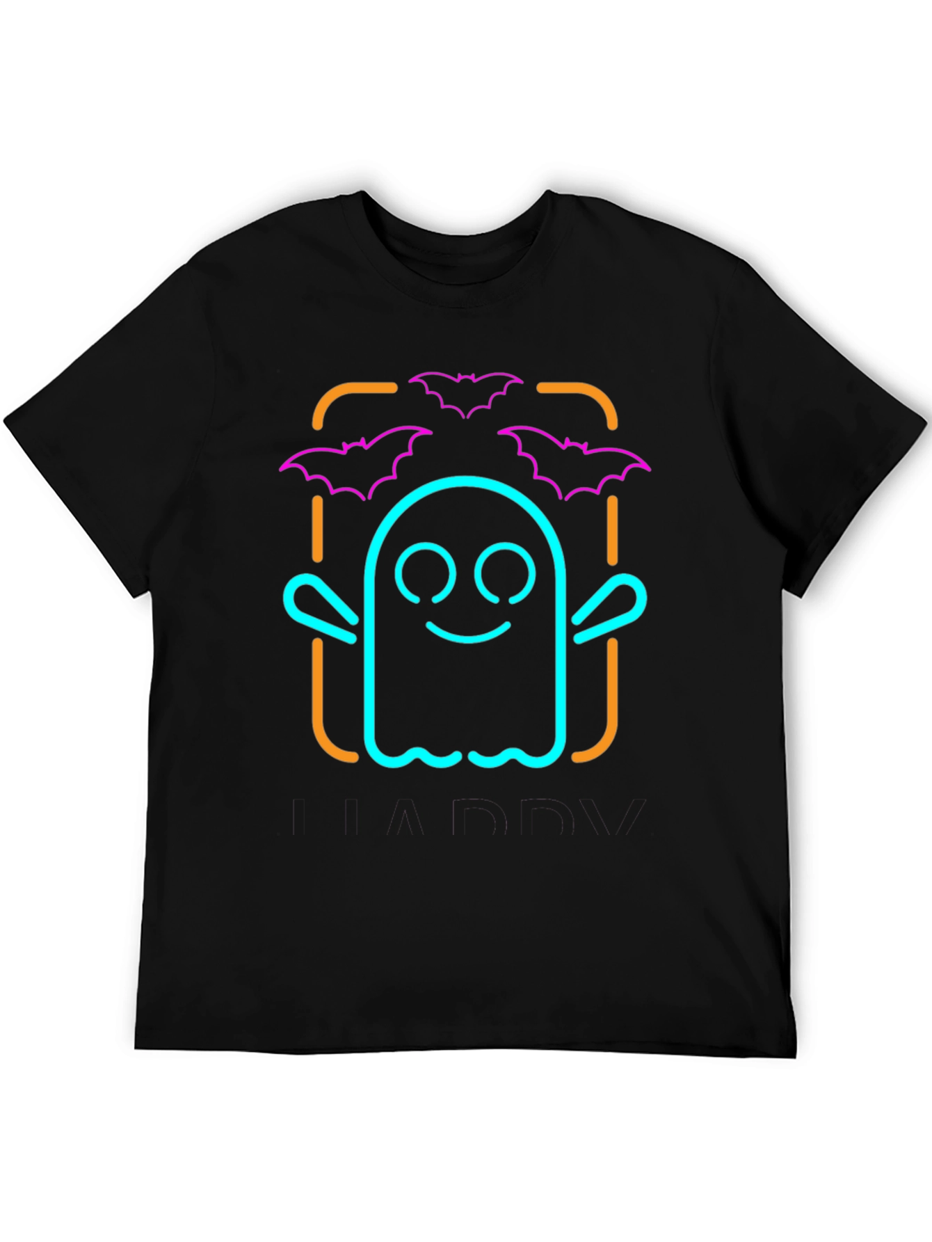 Neon Ghost & Bats Halloween Graphic Tee