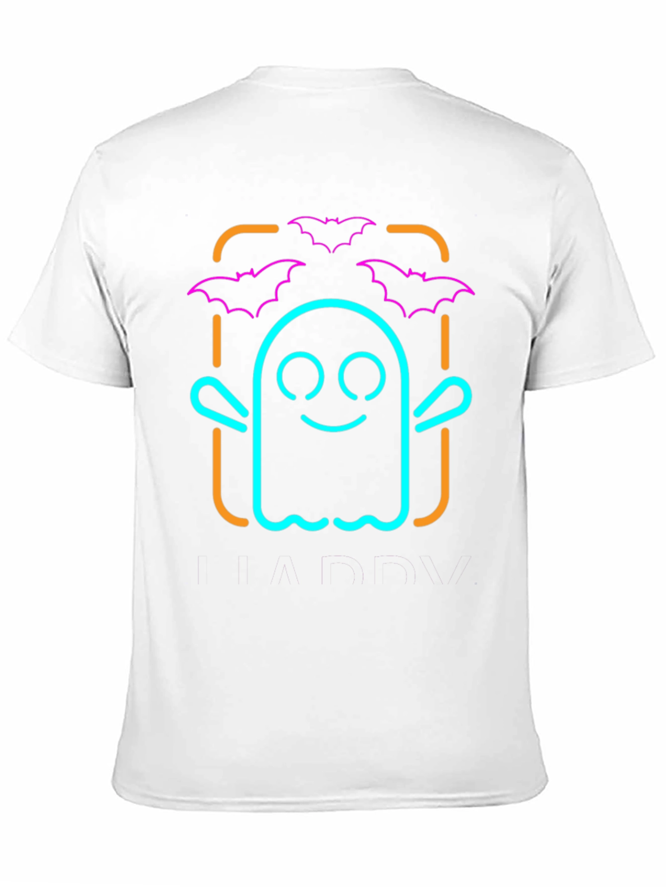 Neon Ghost & Bats Halloween Graphic Tee