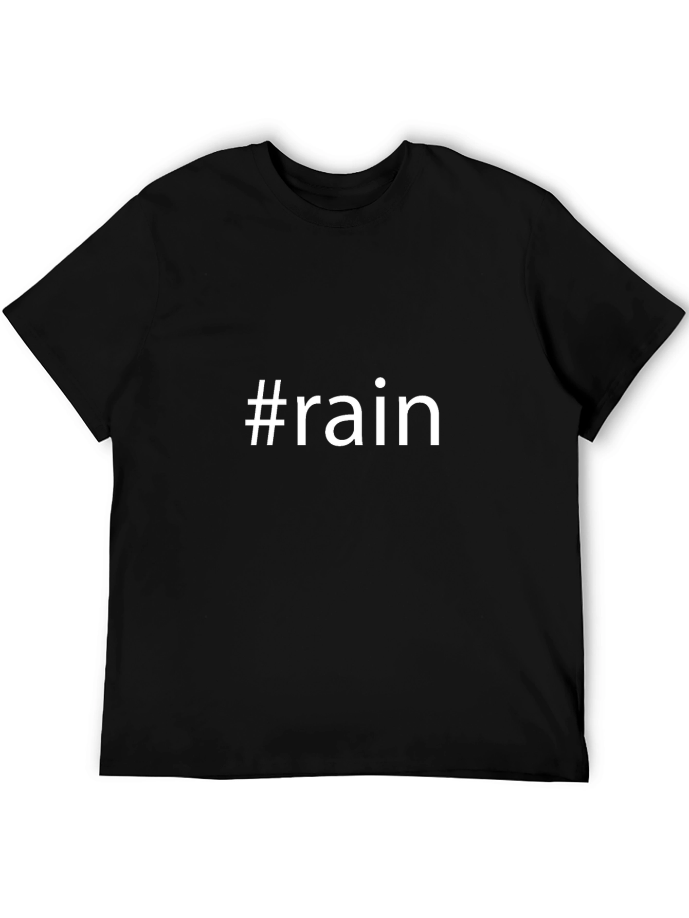 #rain Graphic Black T-Shirt