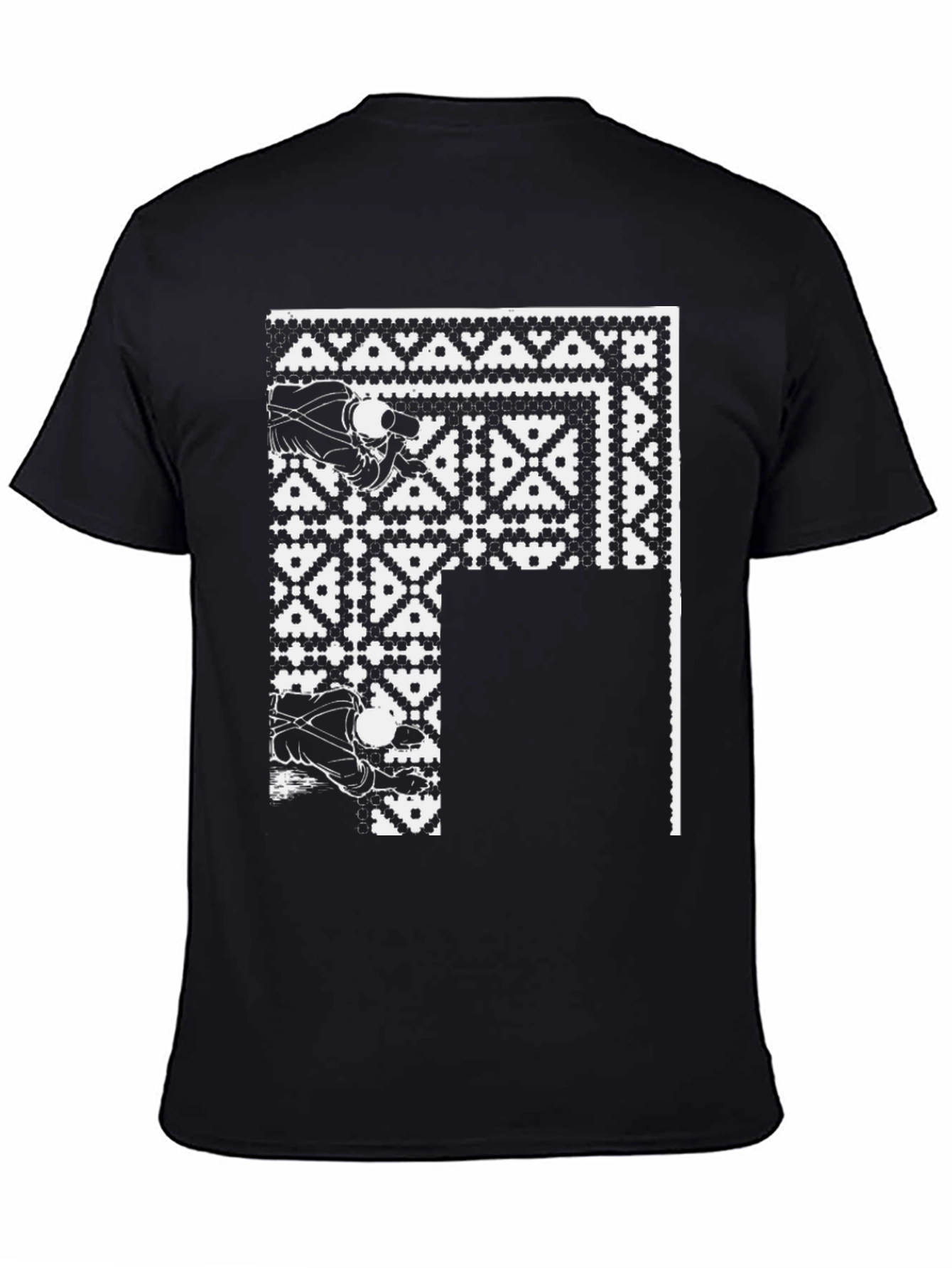Abstract Graphic Black Tee