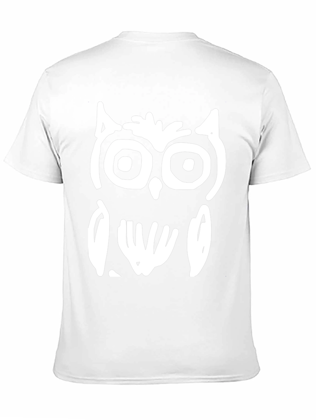 Abstract Owl Graphic Black T-Shirt