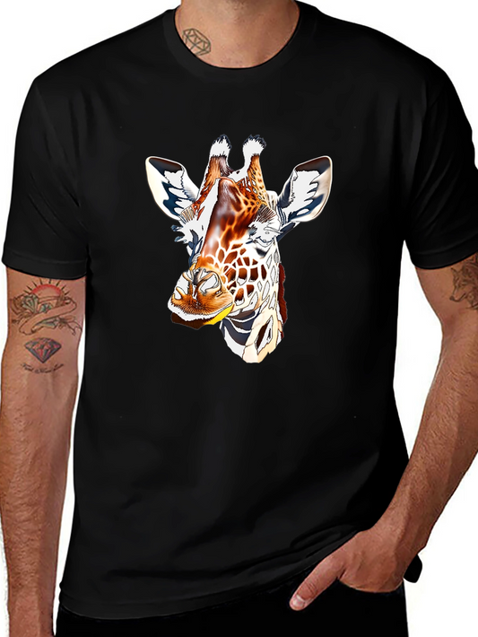 Giraffe Graphic Tee - Mens Black T-Shirt