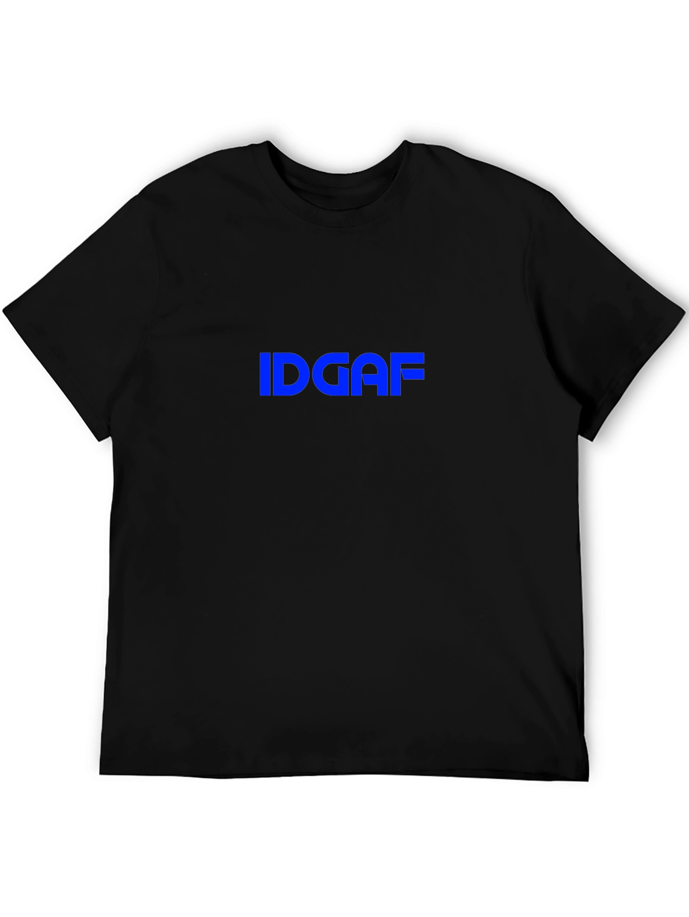 IDGAF Graphic Tee - Black Crew Neck T-Shirt