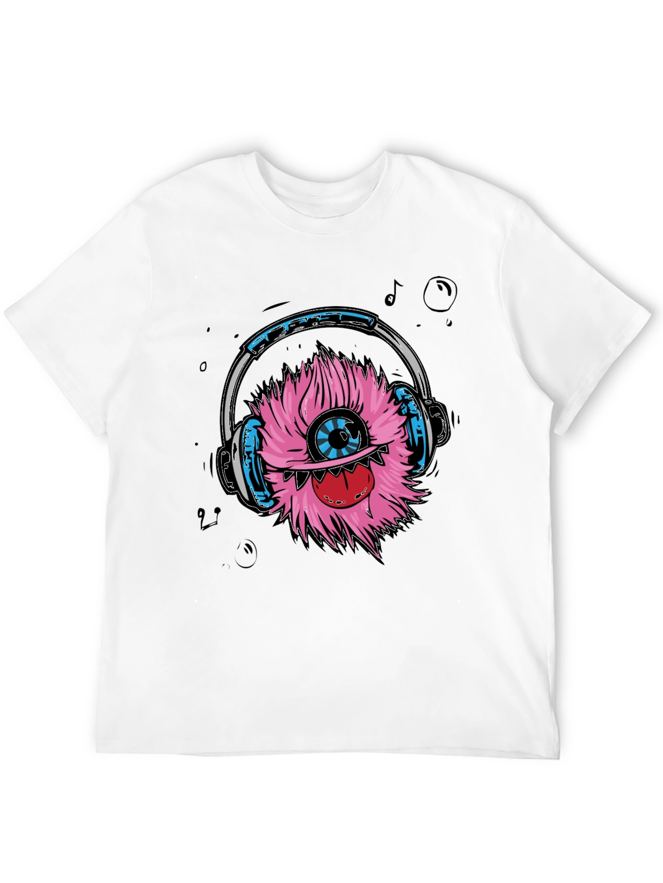 Monster with Headphones Graphic Tee