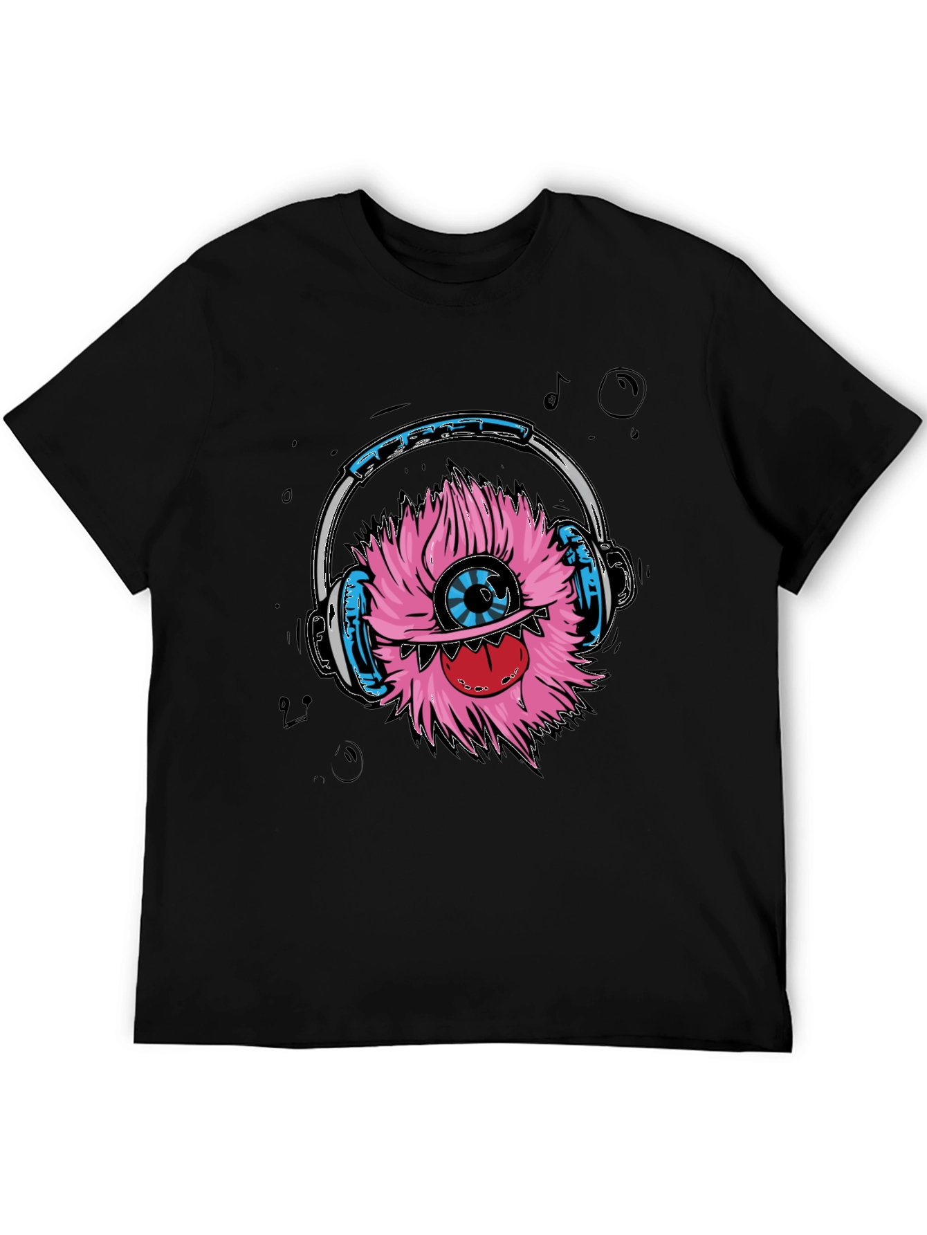 Monster with Headphones Graphic Tee