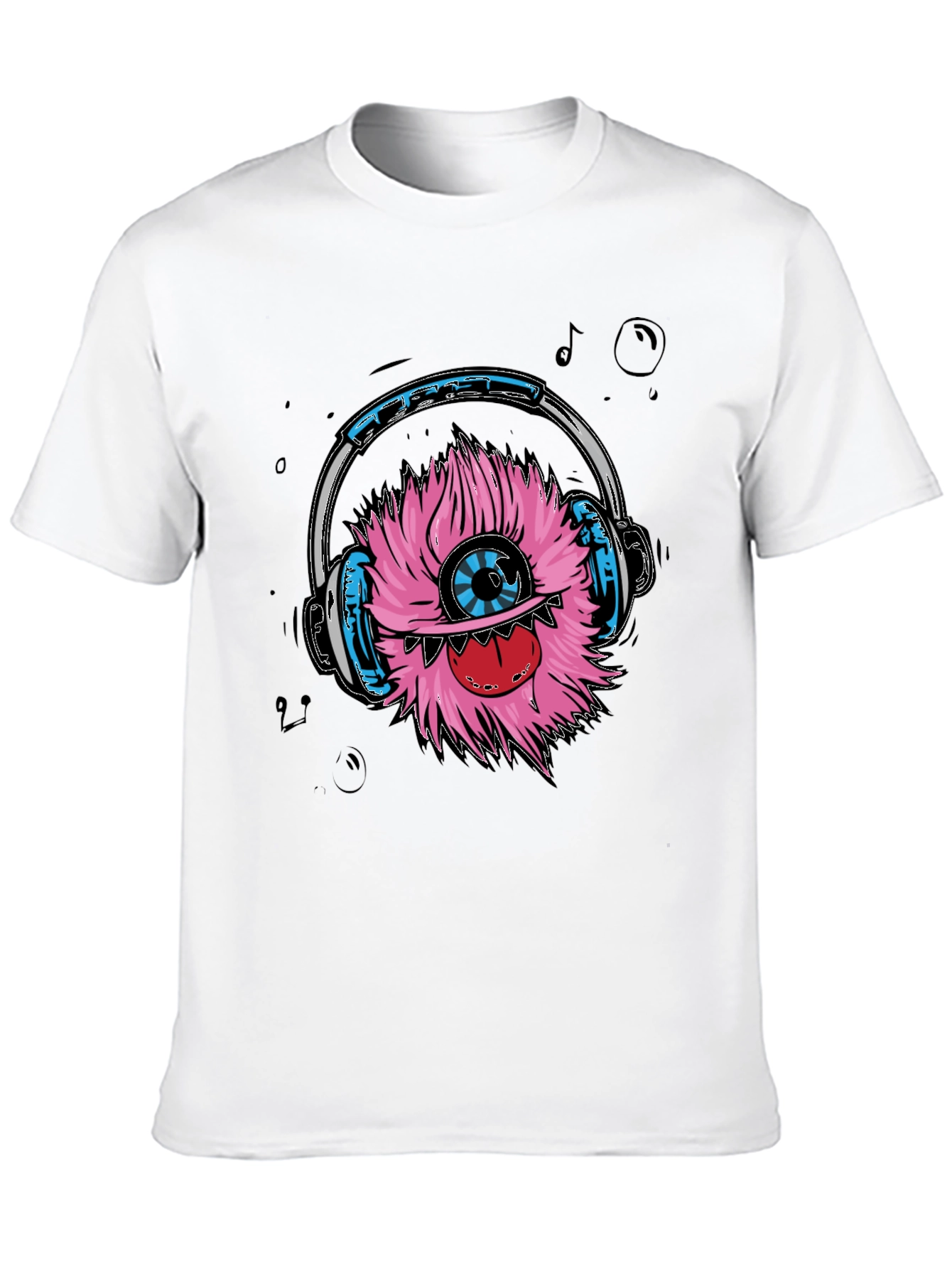 Monster with Headphones Graphic Tee