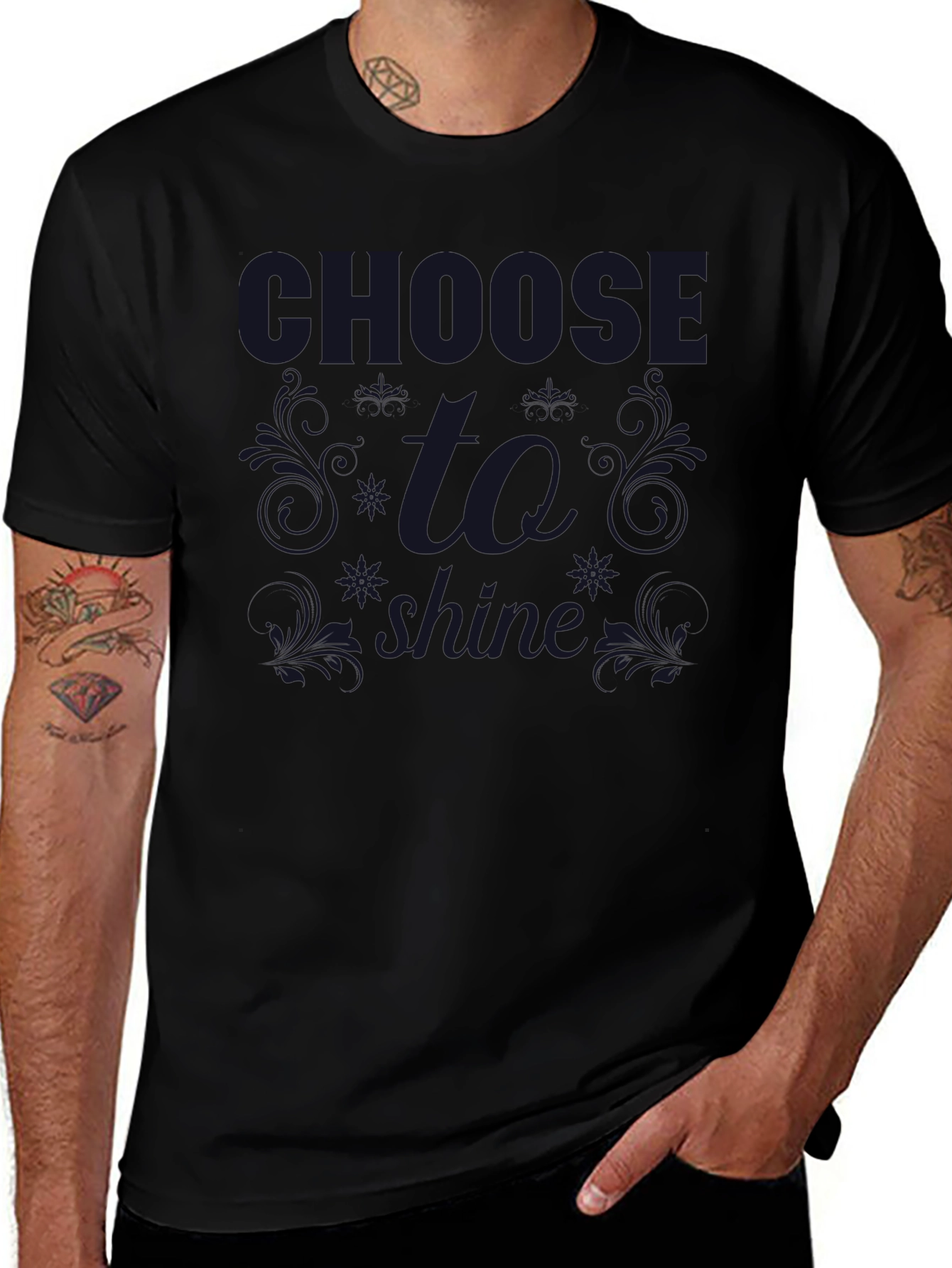 Choose to Shine Graphic Tee - Dark Print T-Shirt