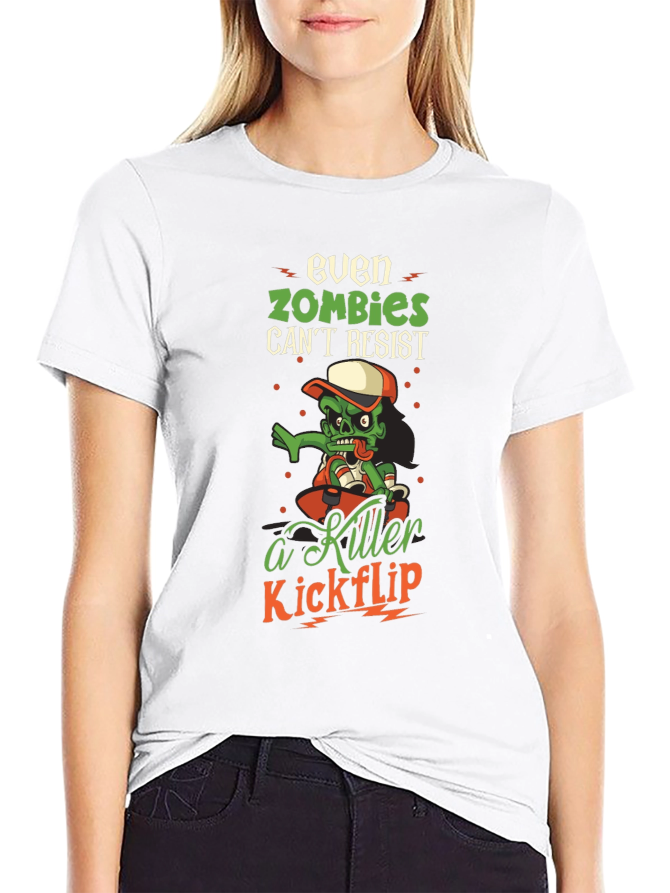 Zombie Skateboard Graphic T-Shirt - Killer Kickflip Tee