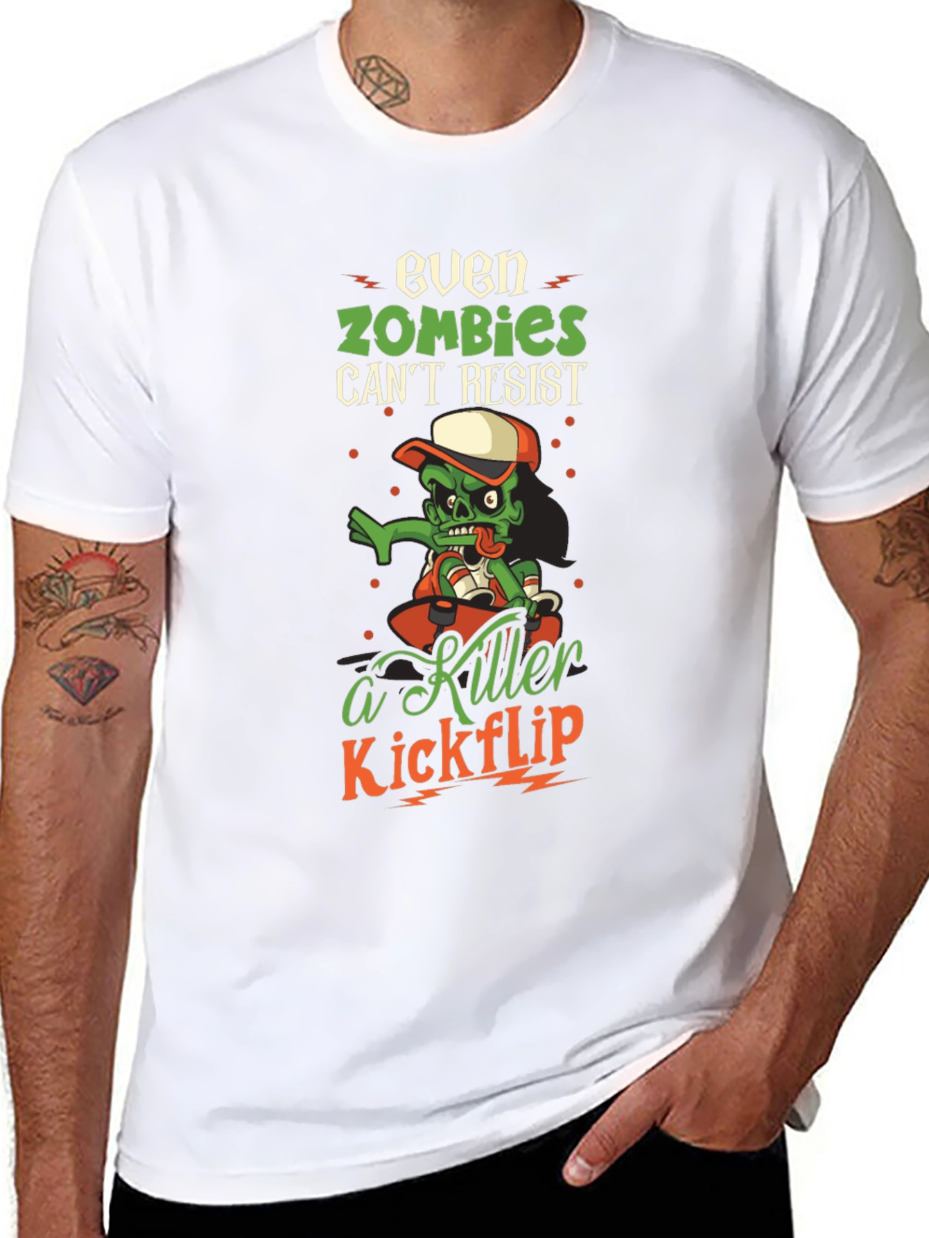 Zombie Skateboard Graphic T-Shirt - Killer Kickflip Tee