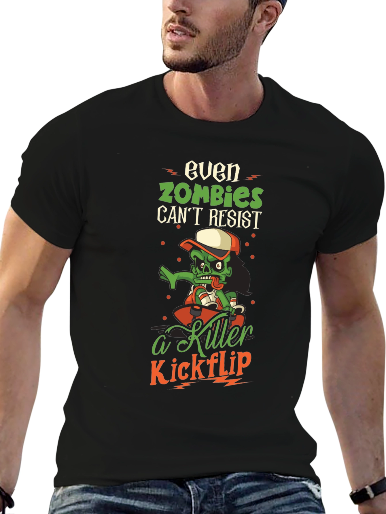 Zombie Skateboard Graphic T-Shirt - Killer Kickflip Tee