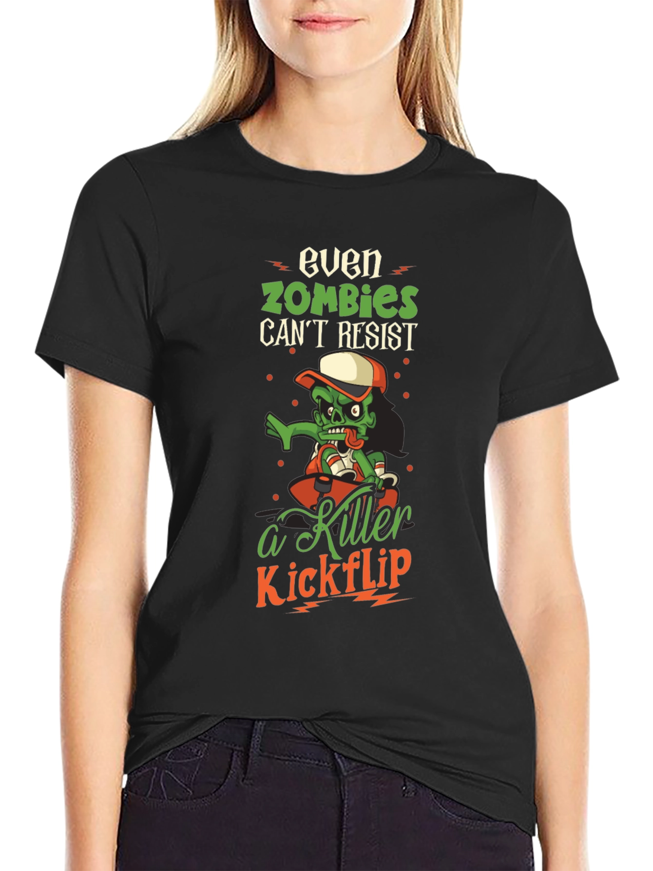 Zombie Skateboard Graphic T-Shirt - Killer Kickflip Tee