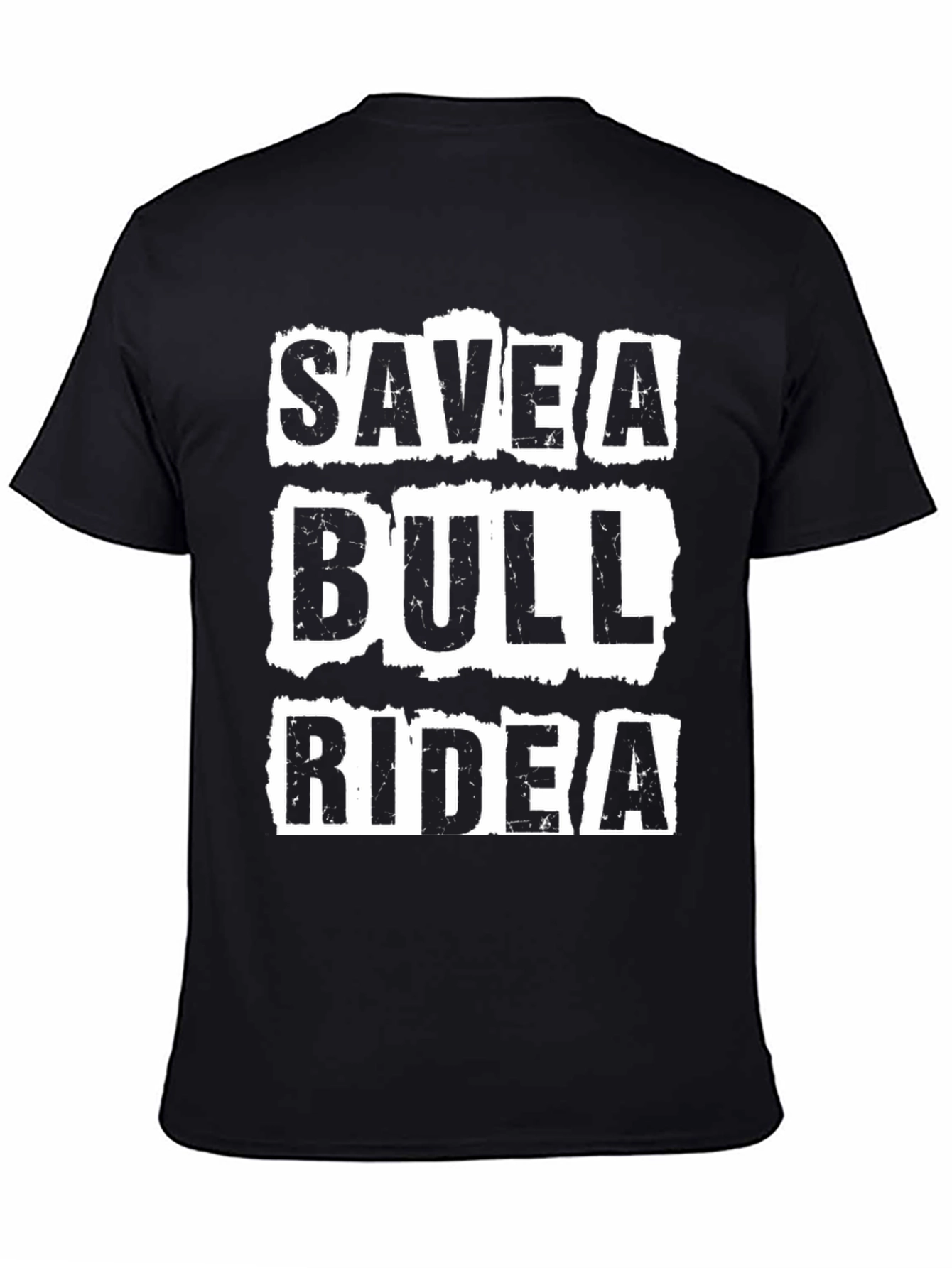 Save a Bull Ride a Cowboy Black Graphic Tee