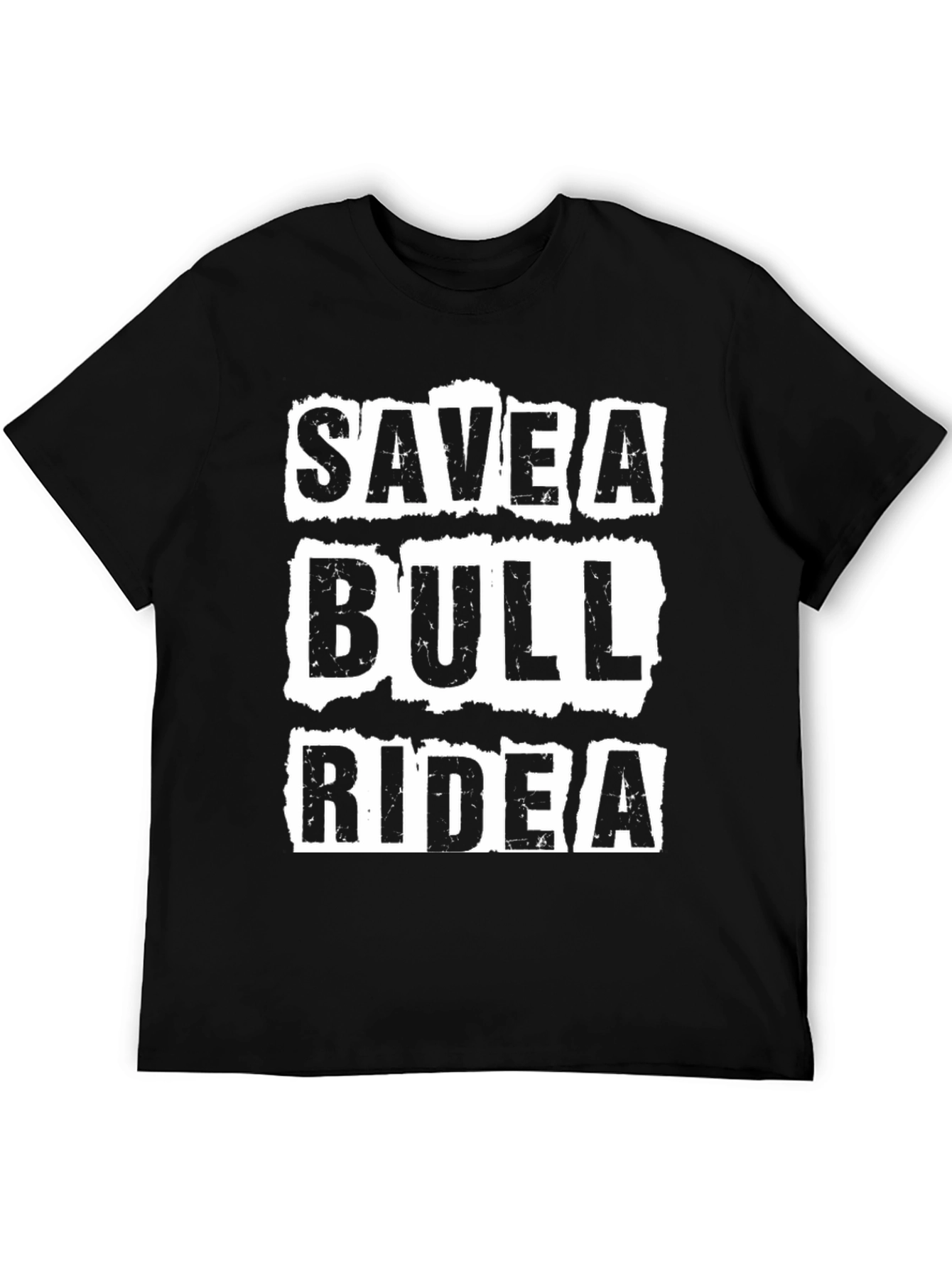 Save a Bull Ride a Cowboy Black Graphic Tee