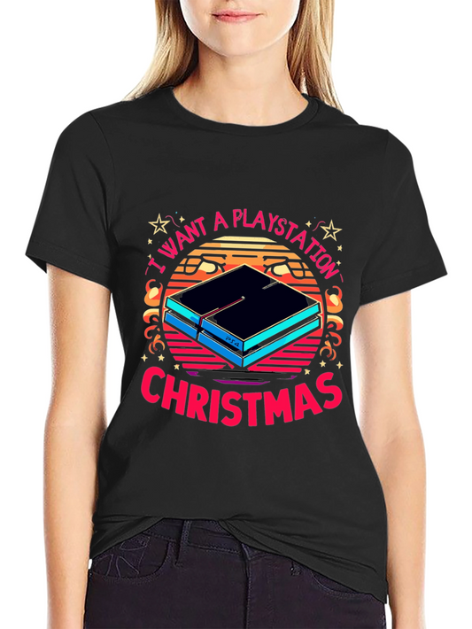 PlayStation Christmas T-Shirt Retro Design