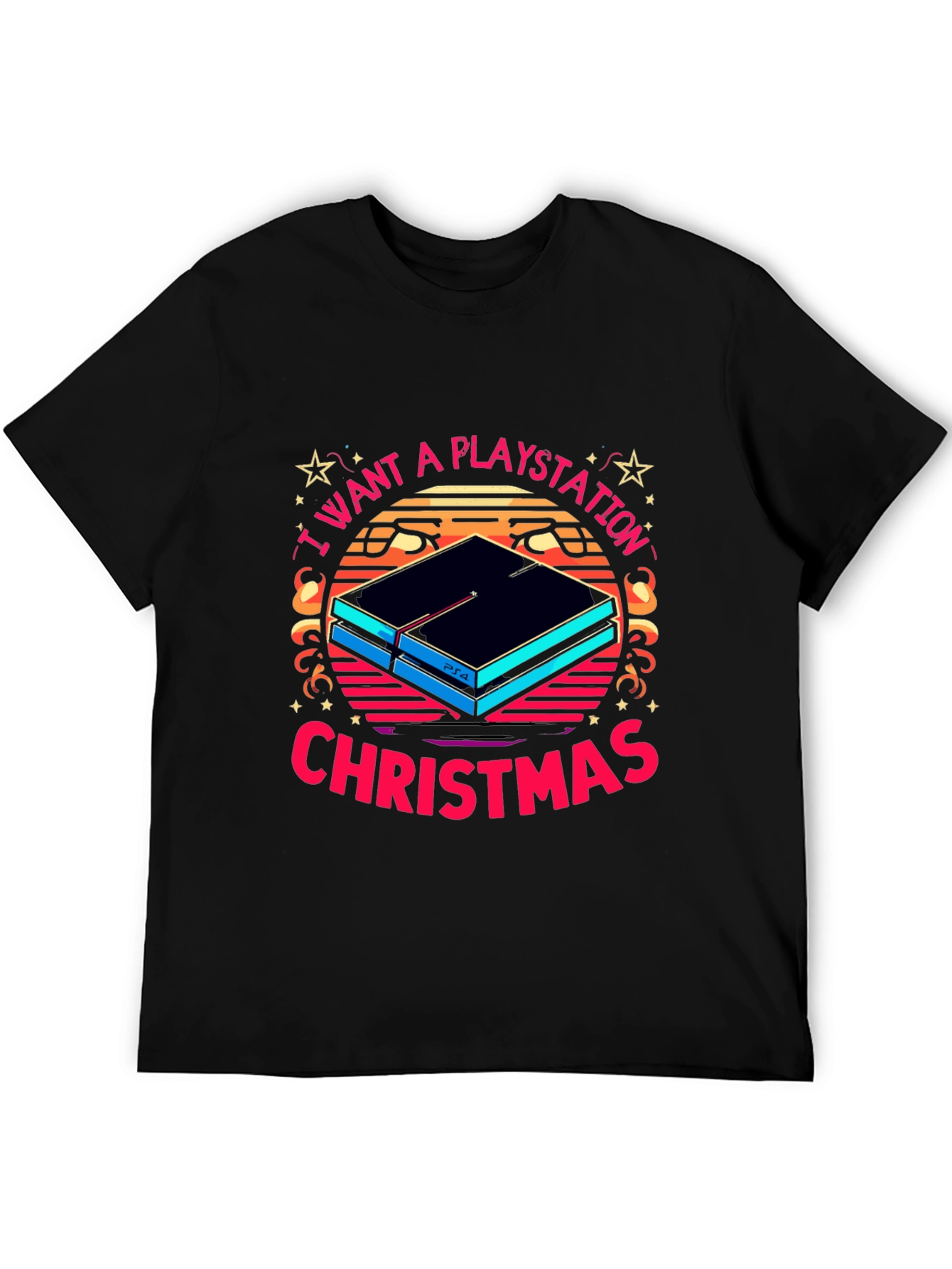 PlayStation Christmas T-Shirt Retro Design