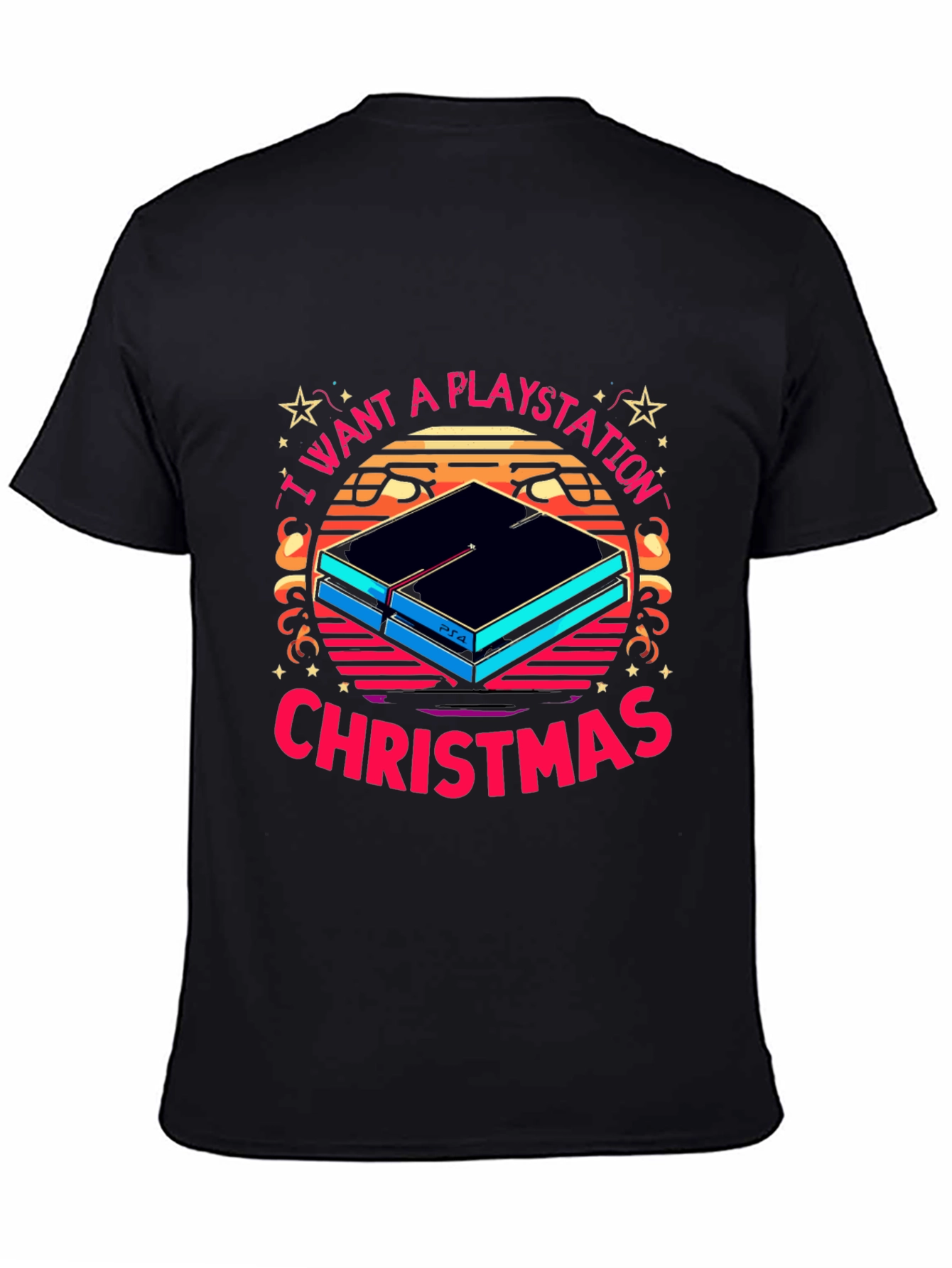 PlayStation Christmas T-Shirt Retro Design
