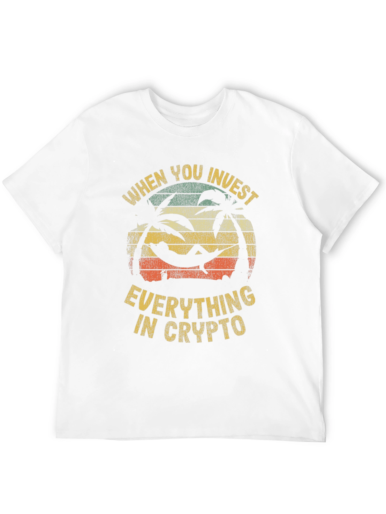 Crypto Investment T-Shirt: Beach Hammock Design