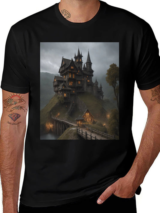 Haunted Castle T-Shirt - Spooky Graphic Tee