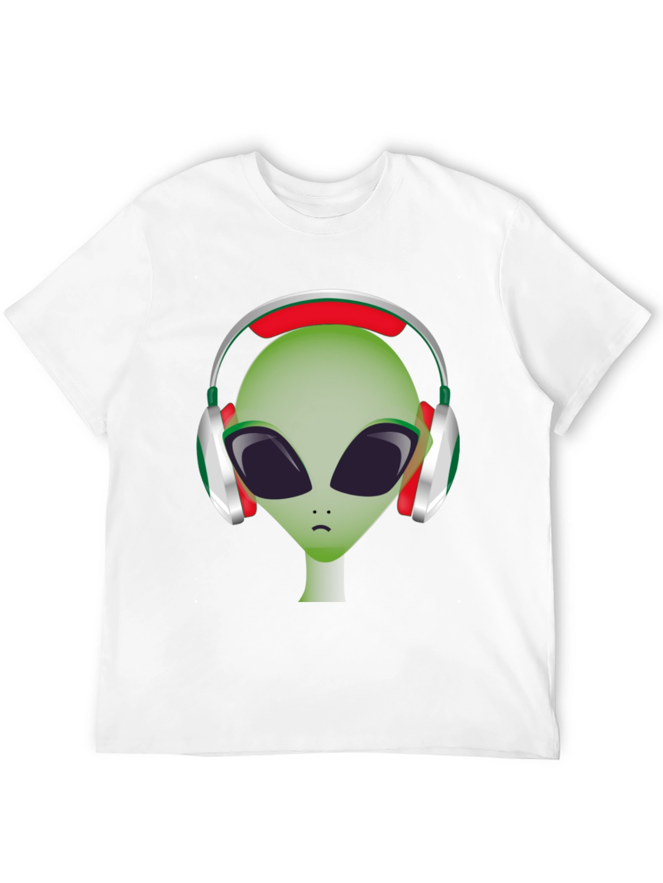 Alien DJ T-Shirt - Green Headphone Graphic Tee