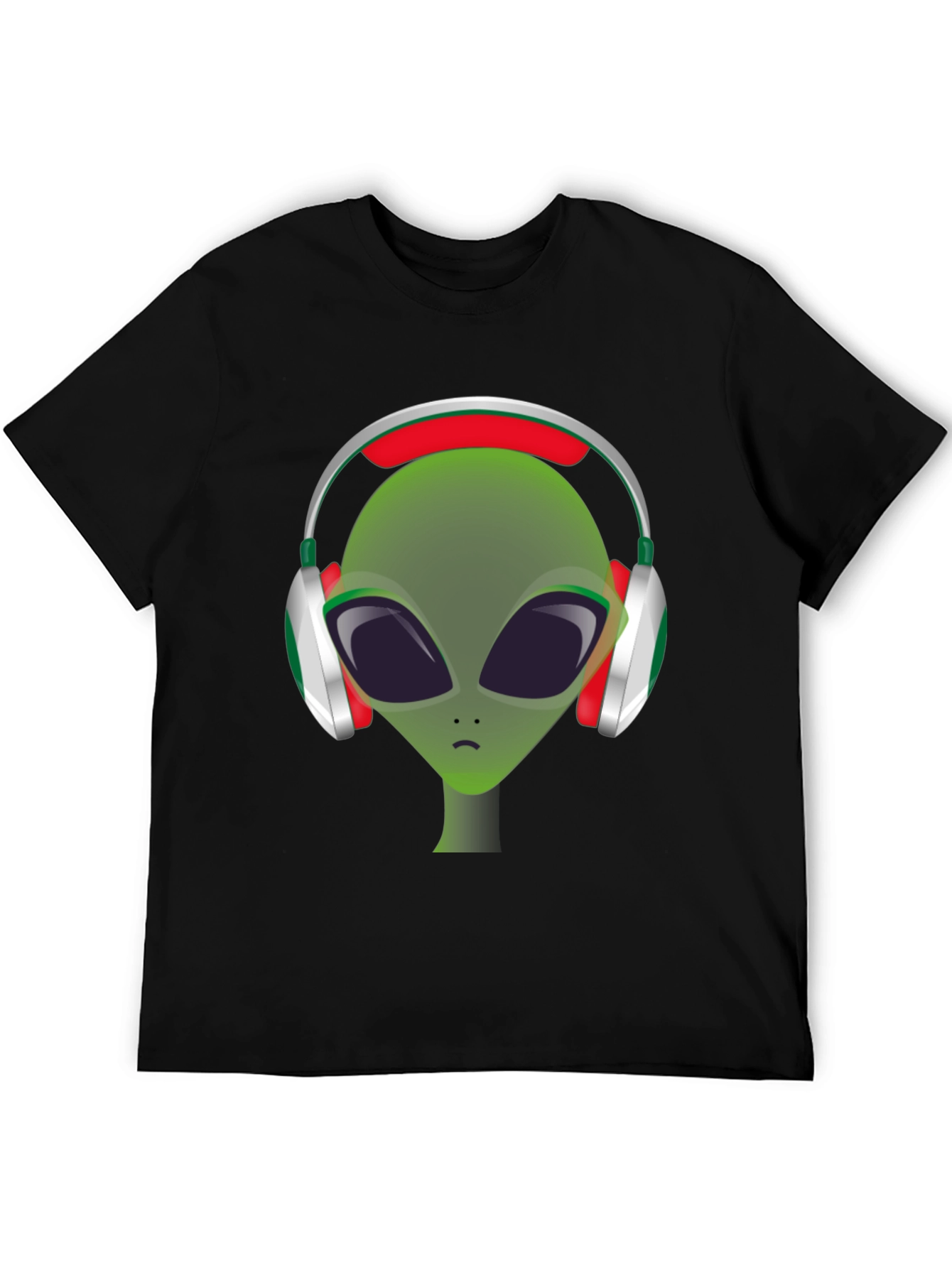 Alien DJ T-Shirt - Green Headphone Graphic Tee