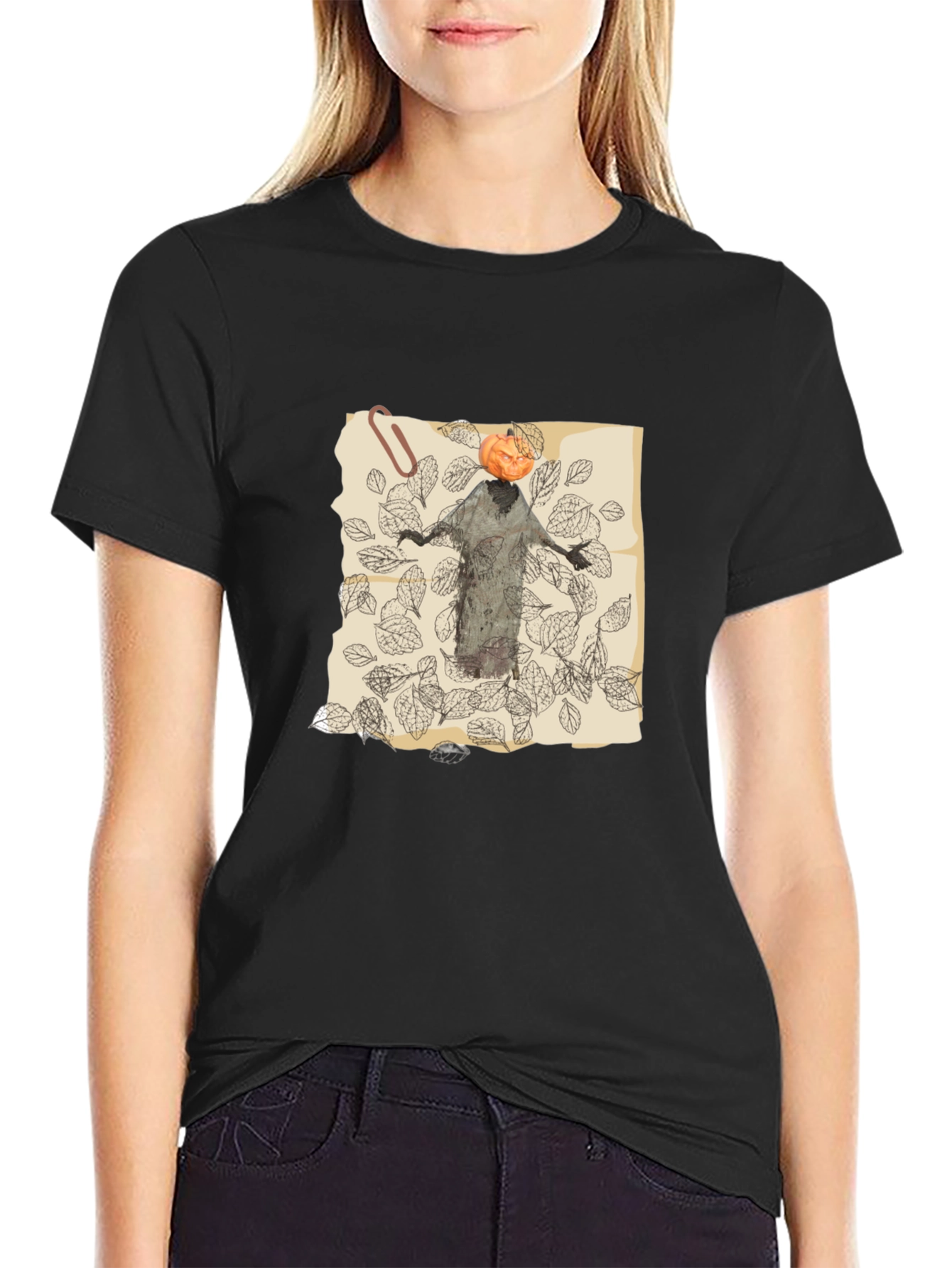Pumpkin Head Scarecrow T-Shirt - Halloween Style