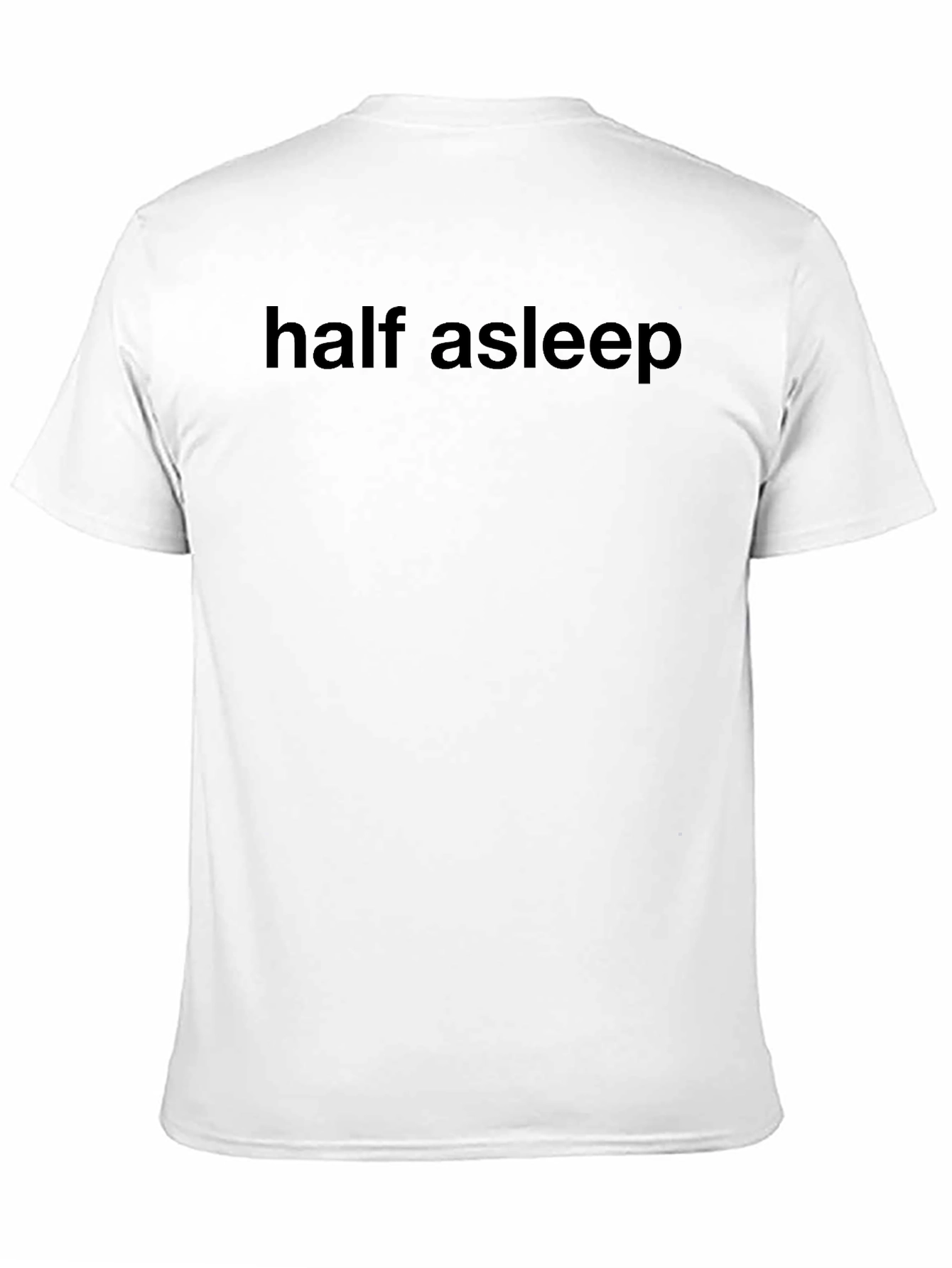 Half Asleep Black Graphic Tee - Casual Comfort