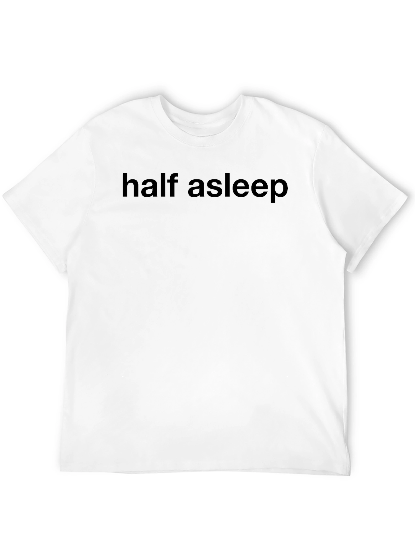 Half Asleep Black Graphic Tee - Casual Comfort