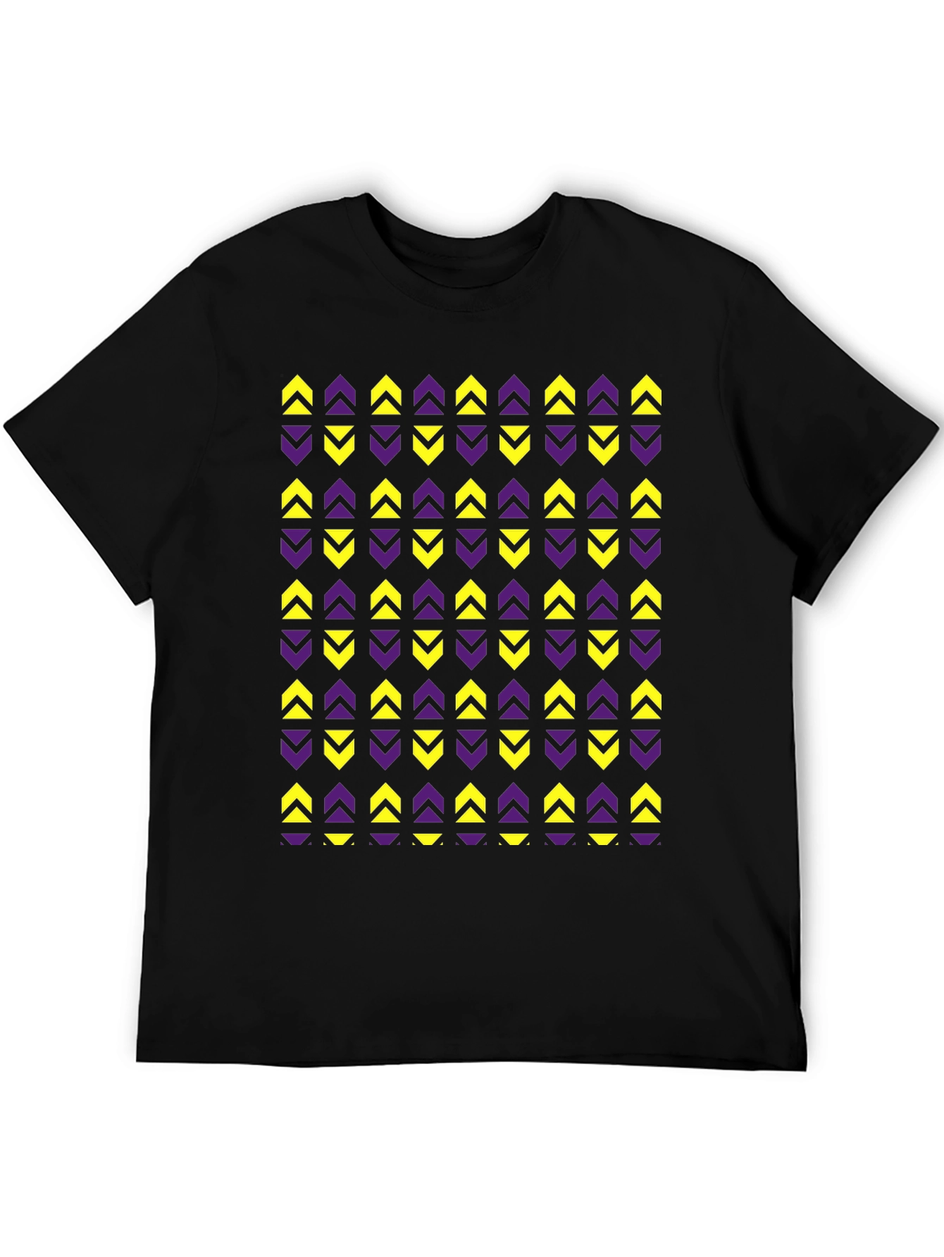 Modern Pattern Black T-Shirt